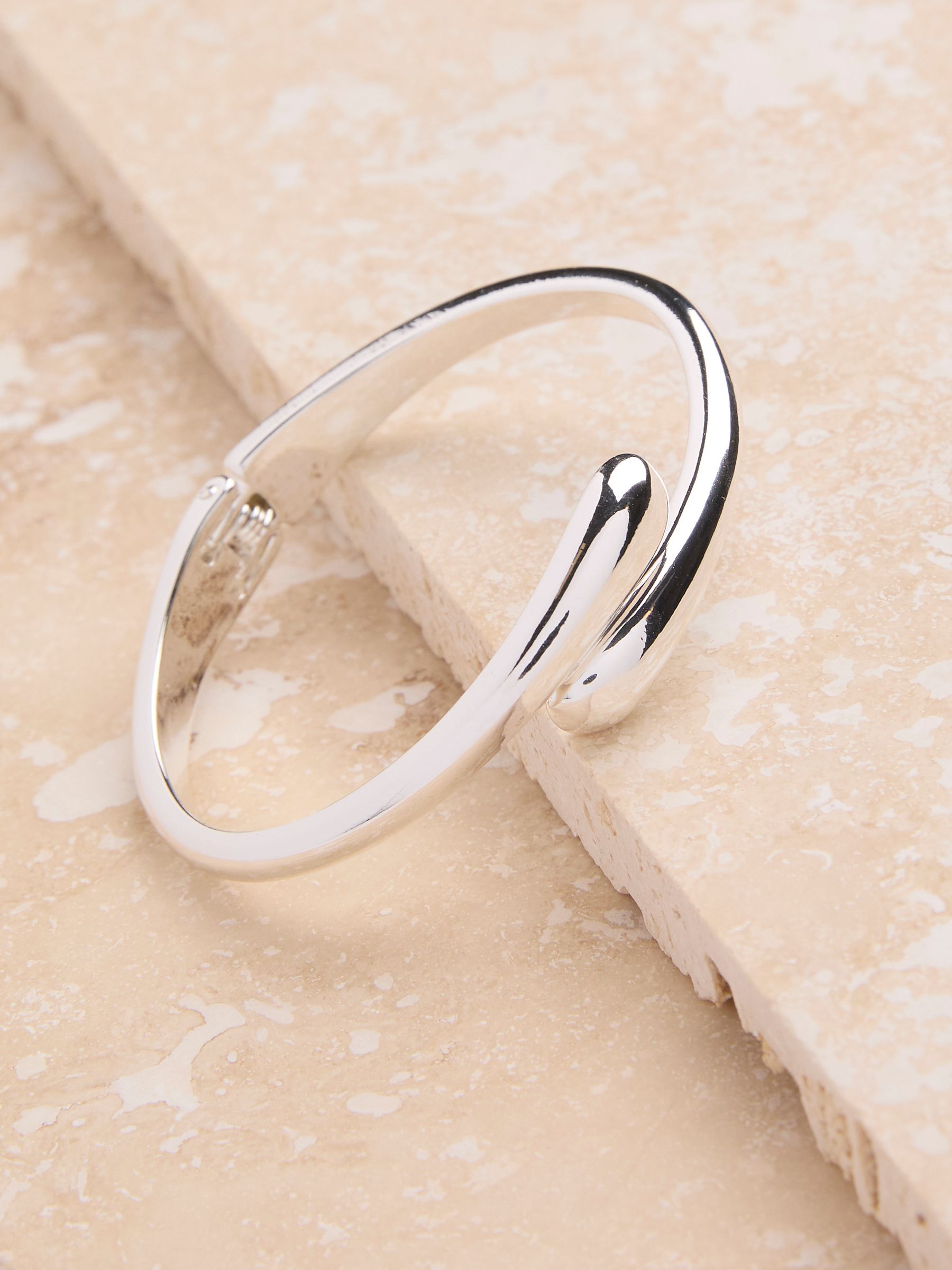 Silver Tone Hinged Bangle - Image 2 of 2