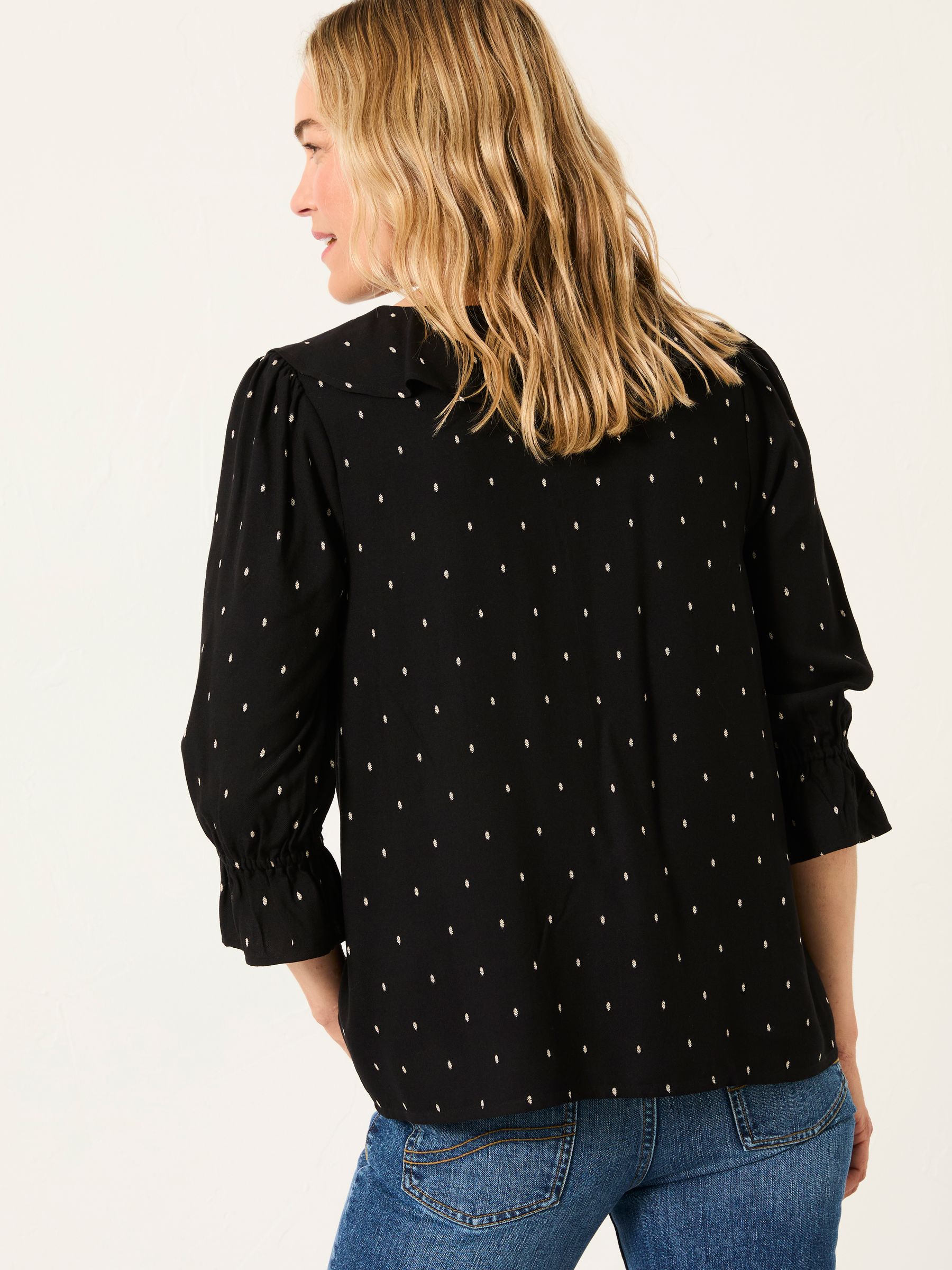 Etta Black Dobby Blouse - Image 2 of 5