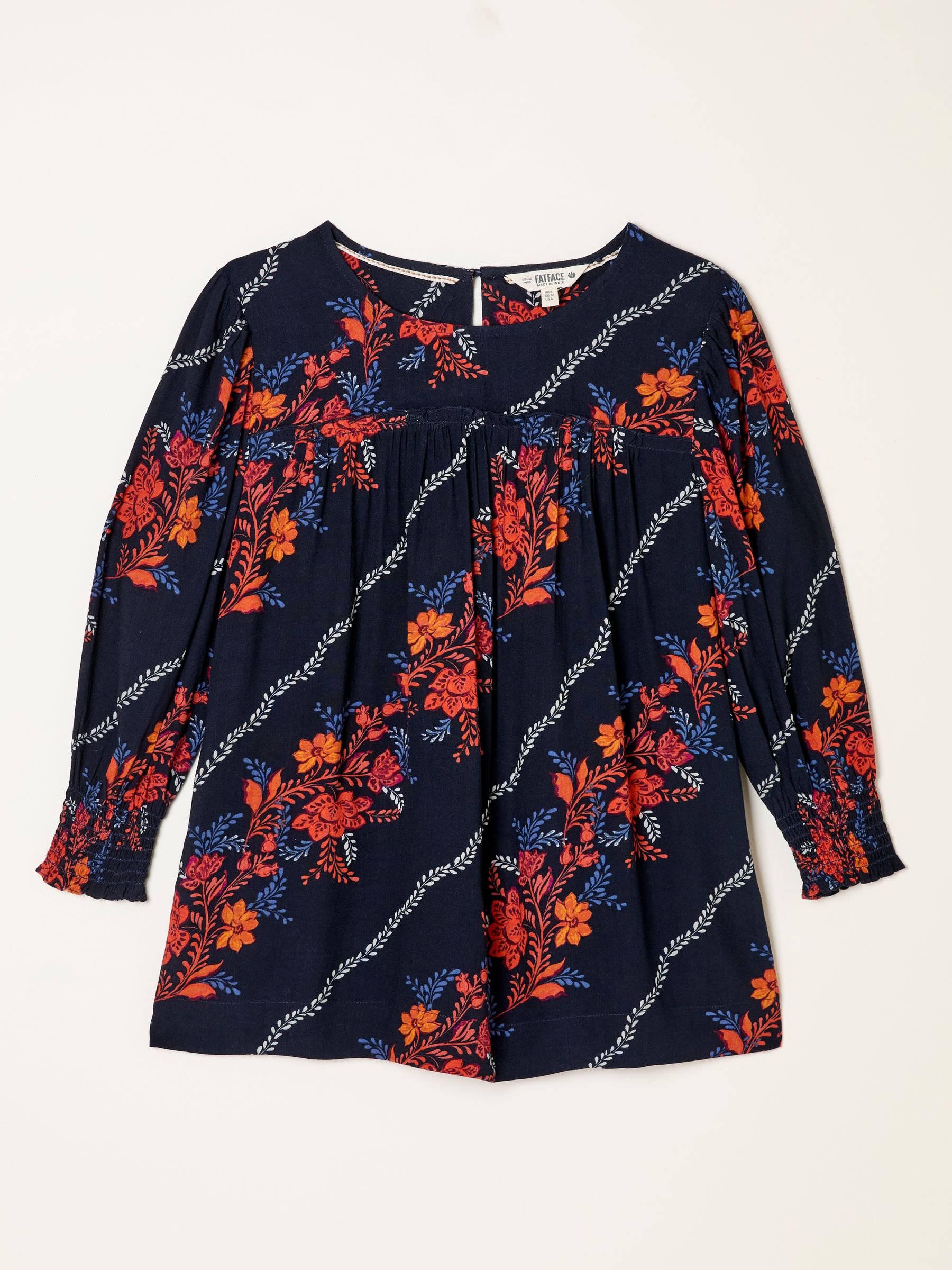 Shelley Navy Folk Floral Blouse - Image 5 of 5