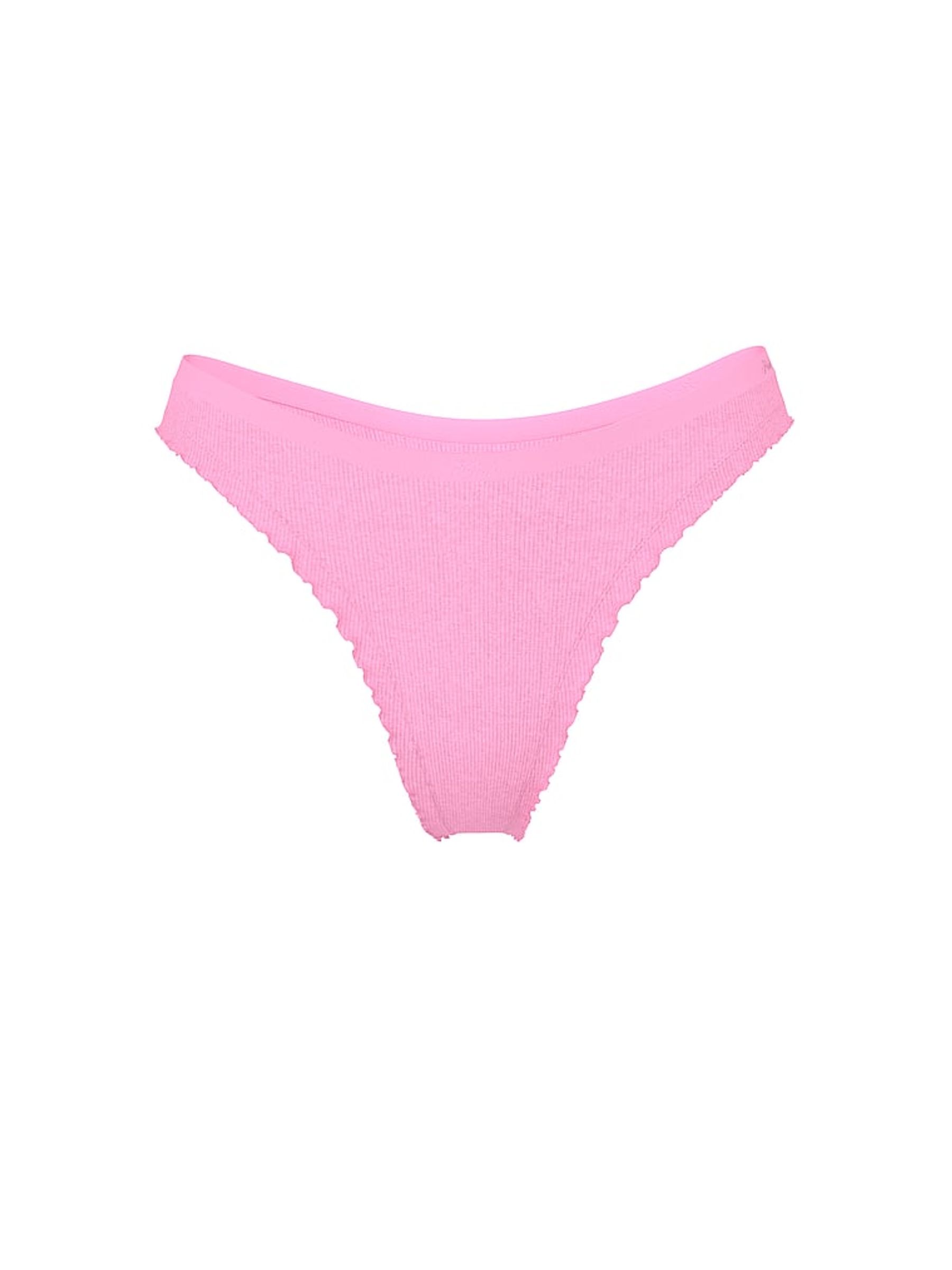 Pink Lollipop Mini Scoop Thong Seamless Lettuce Edge Knickers - Image 3 of 3