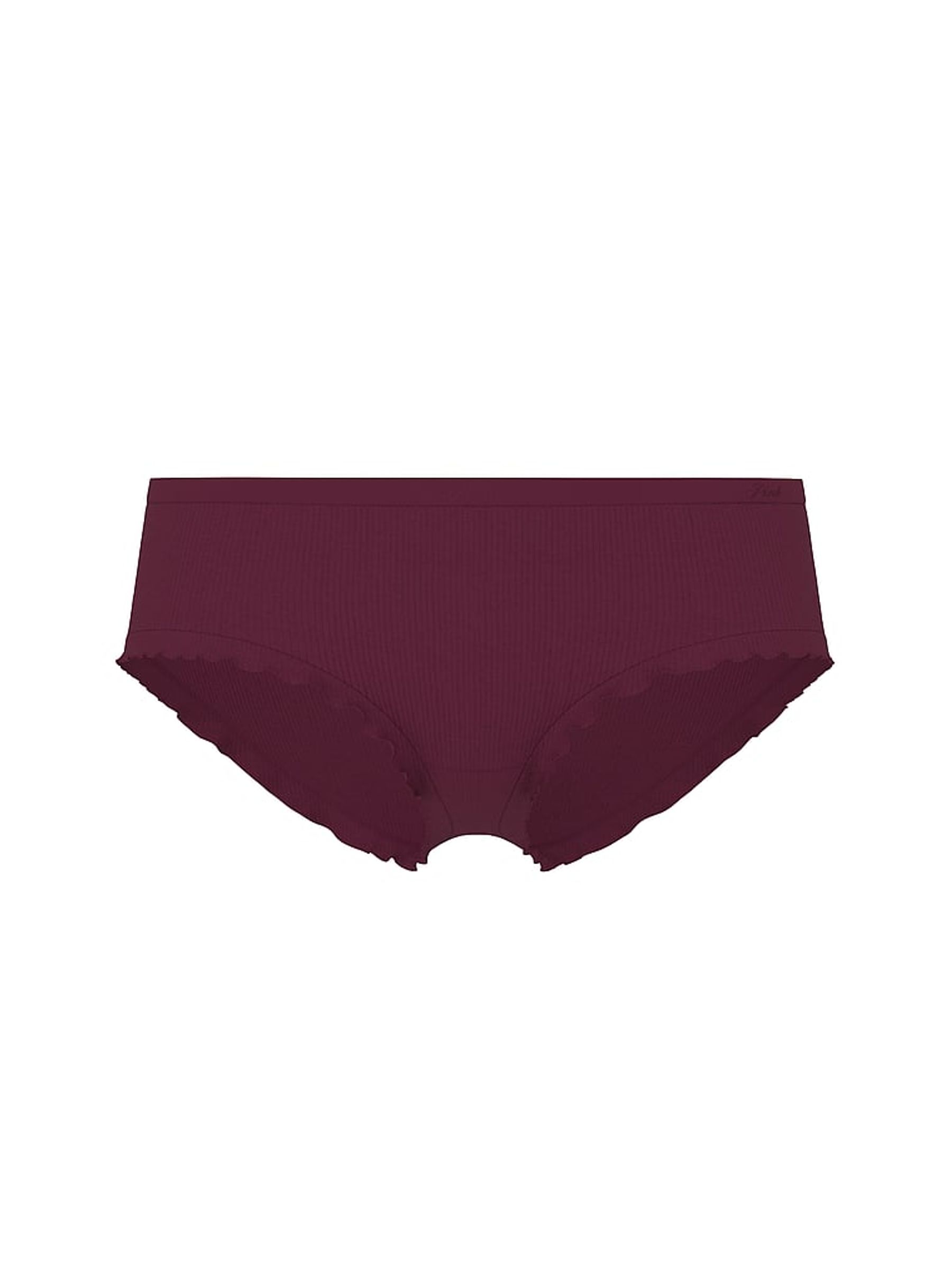 Purple Rose Hipster Seamless Lettuce Edge Knickers - Image 3 of 3