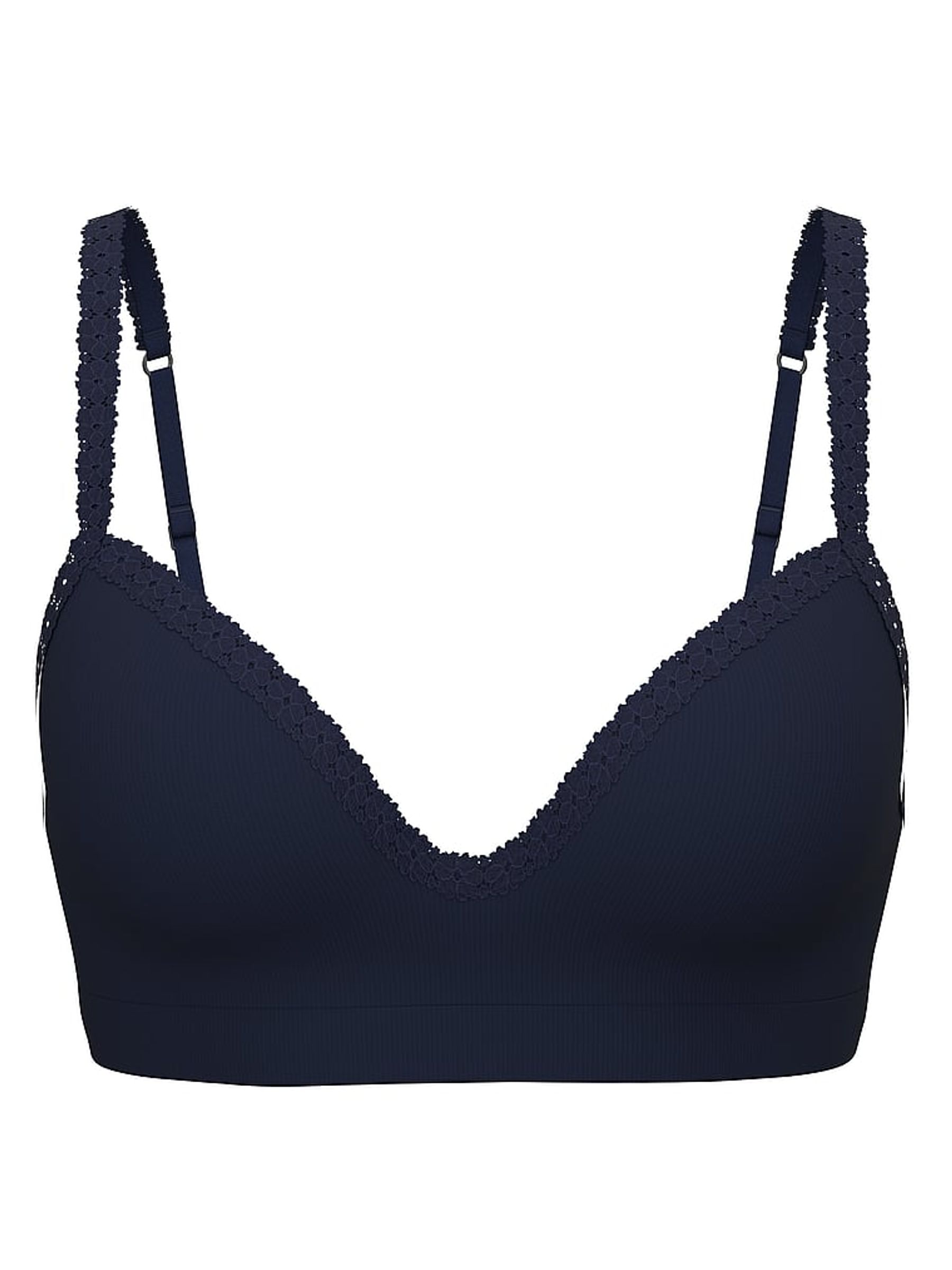 Navy Blue Non Wired Push Up Non Wired Seamless Rib Push Up Bra - Image 3 of 3