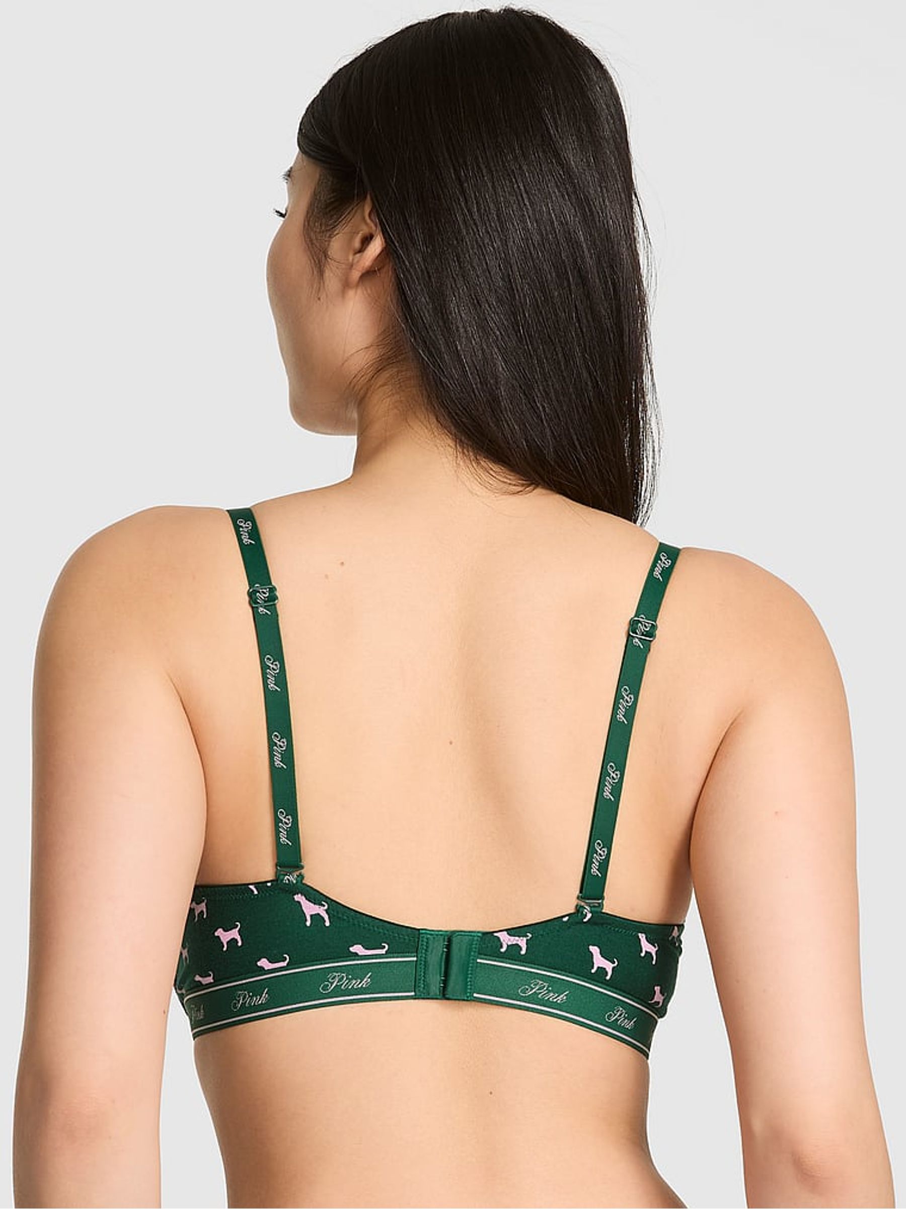 Jaguar Green Super Push Up Cotton Logo Bra - Image 2 of 3