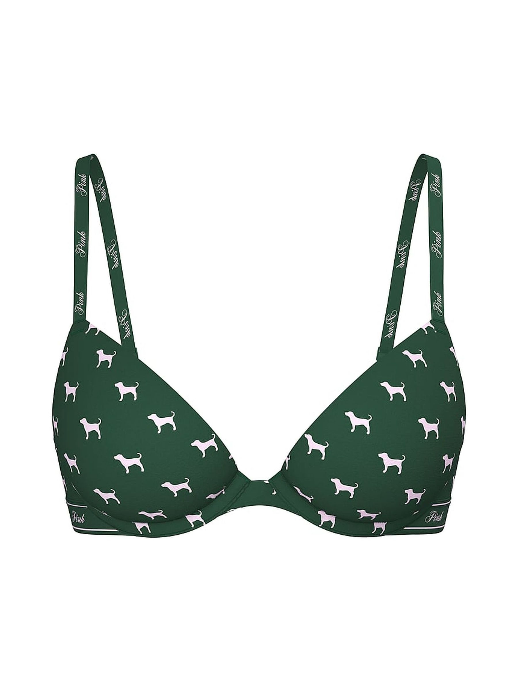 Jaguar Green Super Push Up Cotton Logo Bra - Image 3 of 3