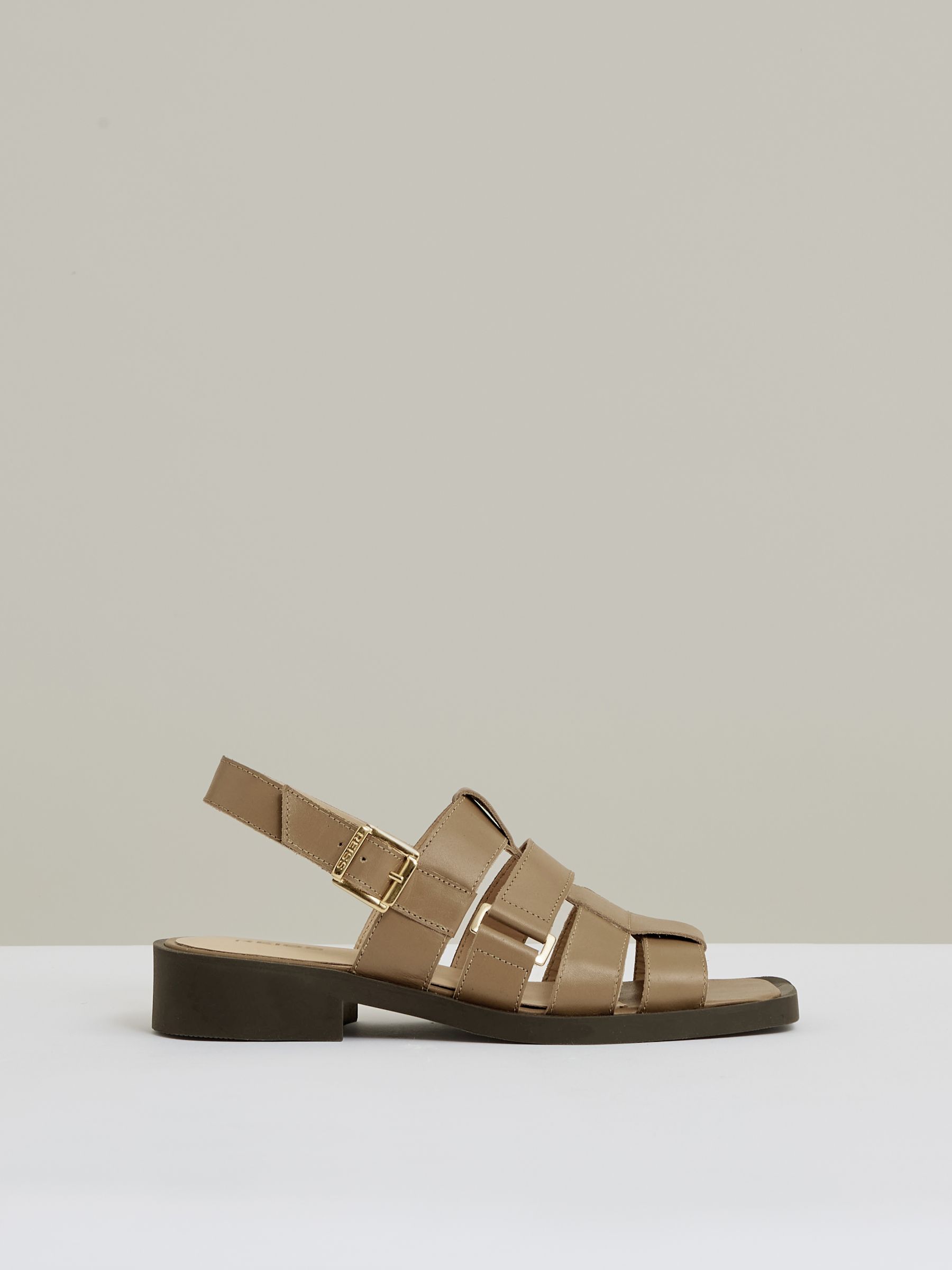 Leather Fisherman Sandals in Tan - Image 1 of 5