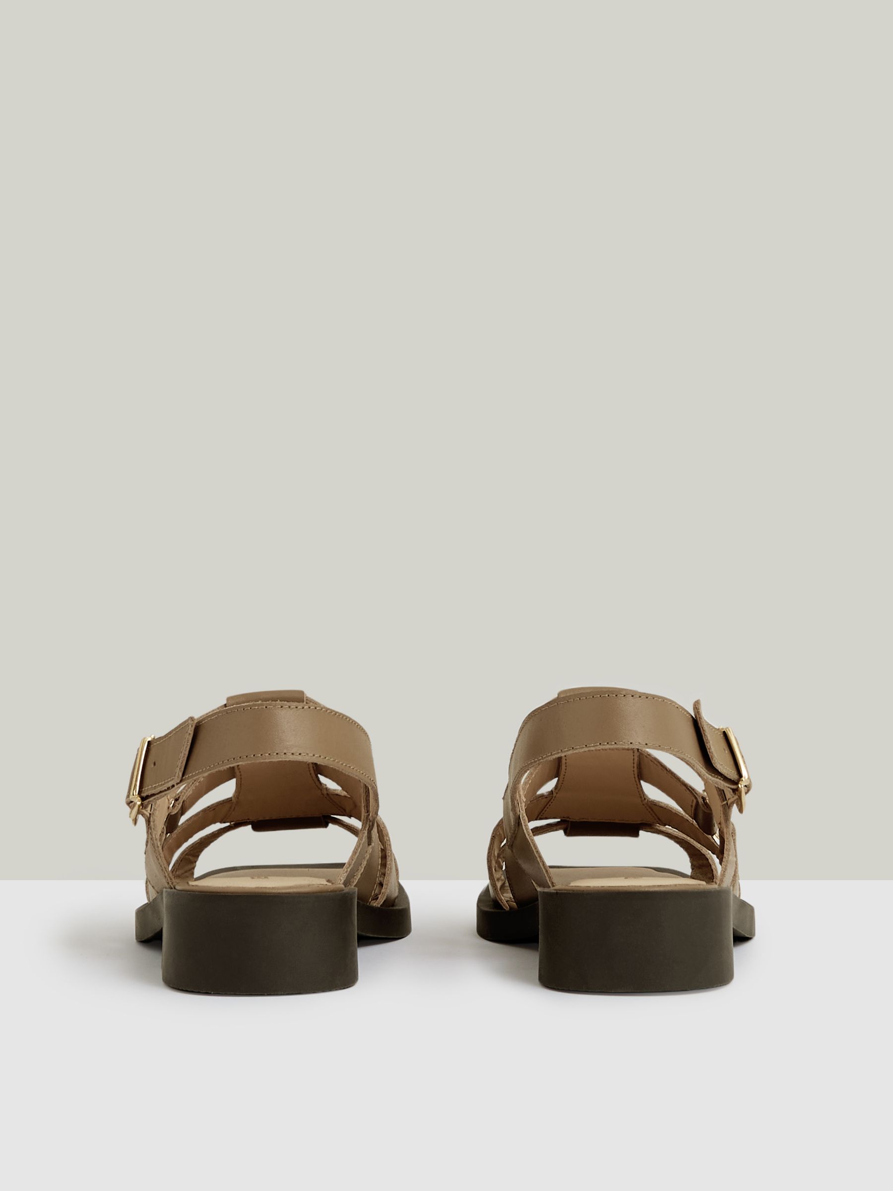 Leather Fisherman Sandals in Tan - Image 3 of 5