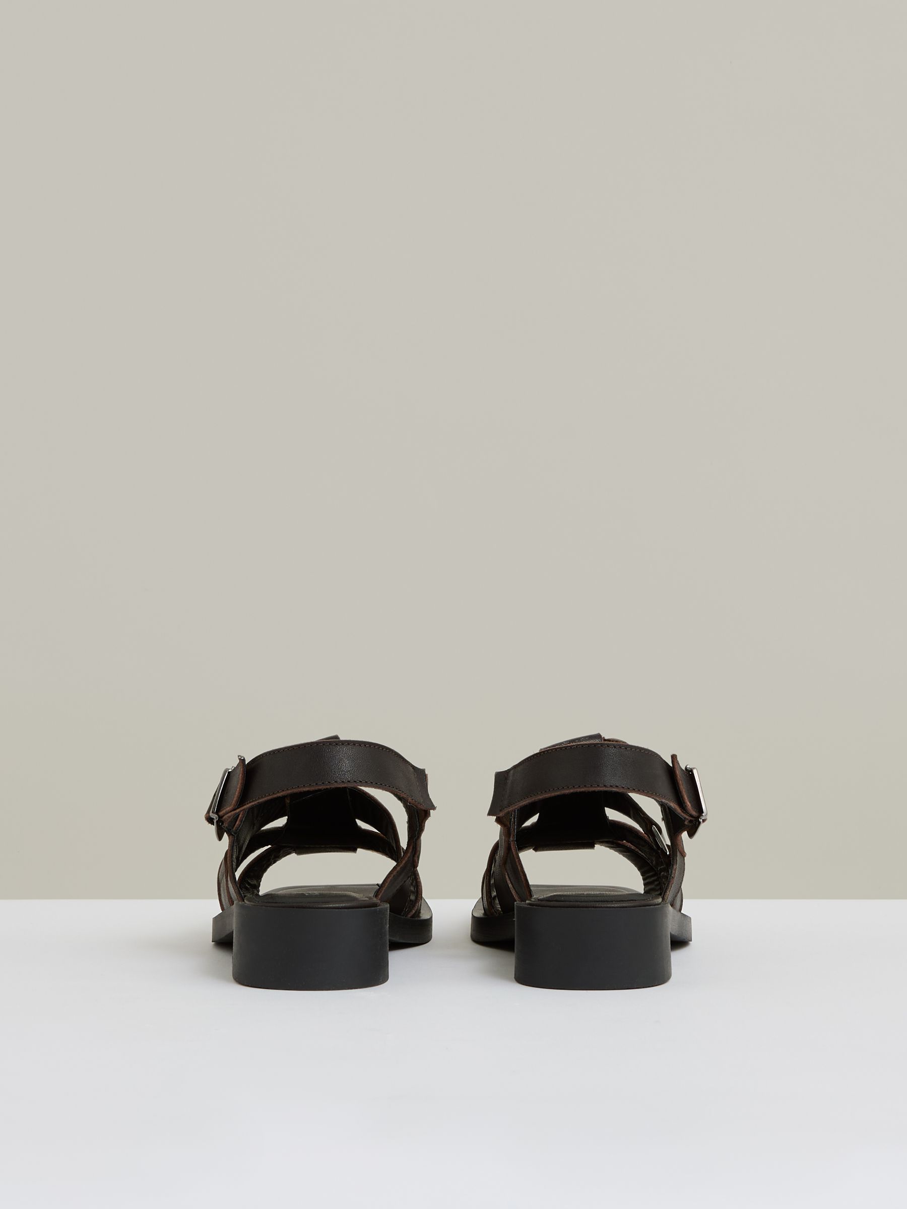 Leather Fisherman Sandals in Chocolate - Image 4 of 5