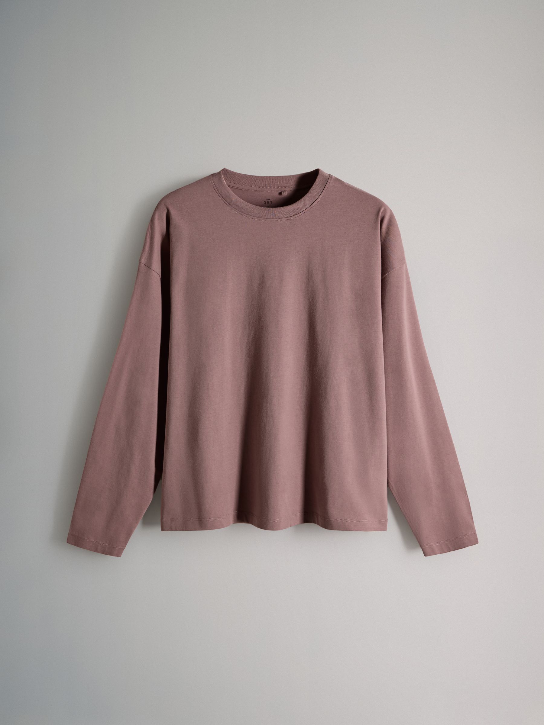 White/Pale Pink/Mauve Pink/Light Brown/Black - 5 Pack Relaxed Long Sleeved T-Shirts - Image 2 of 8