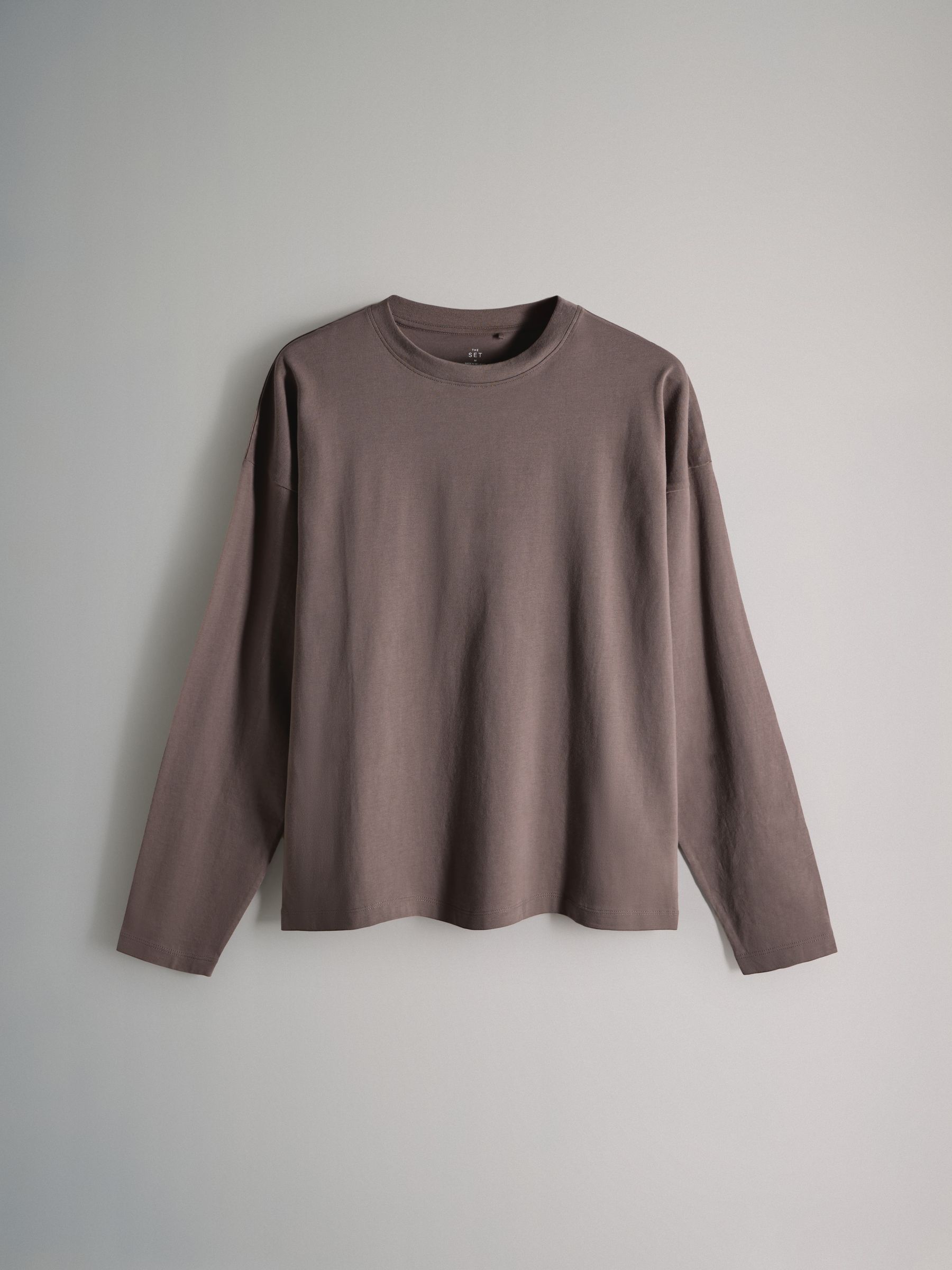 White/Pale Pink/Mauve Pink/Light Brown/Black - 5 Pack Relaxed Long Sleeved T-Shirts - Image 3 of 8