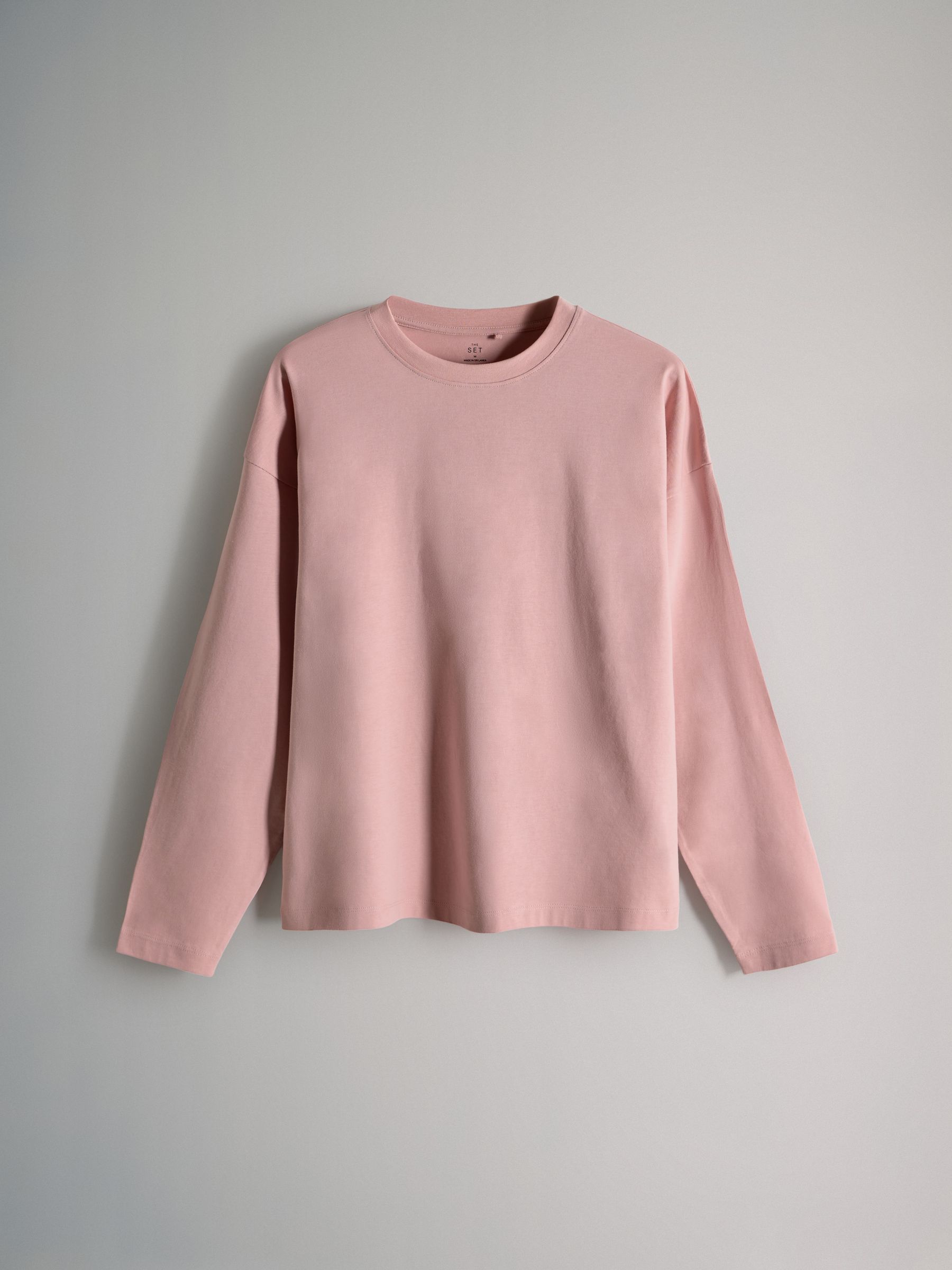 White/Pale Pink/Mauve Pink/Light Brown/Black - 5 Pack Relaxed Long Sleeved T-Shirts - Image 6 of 8