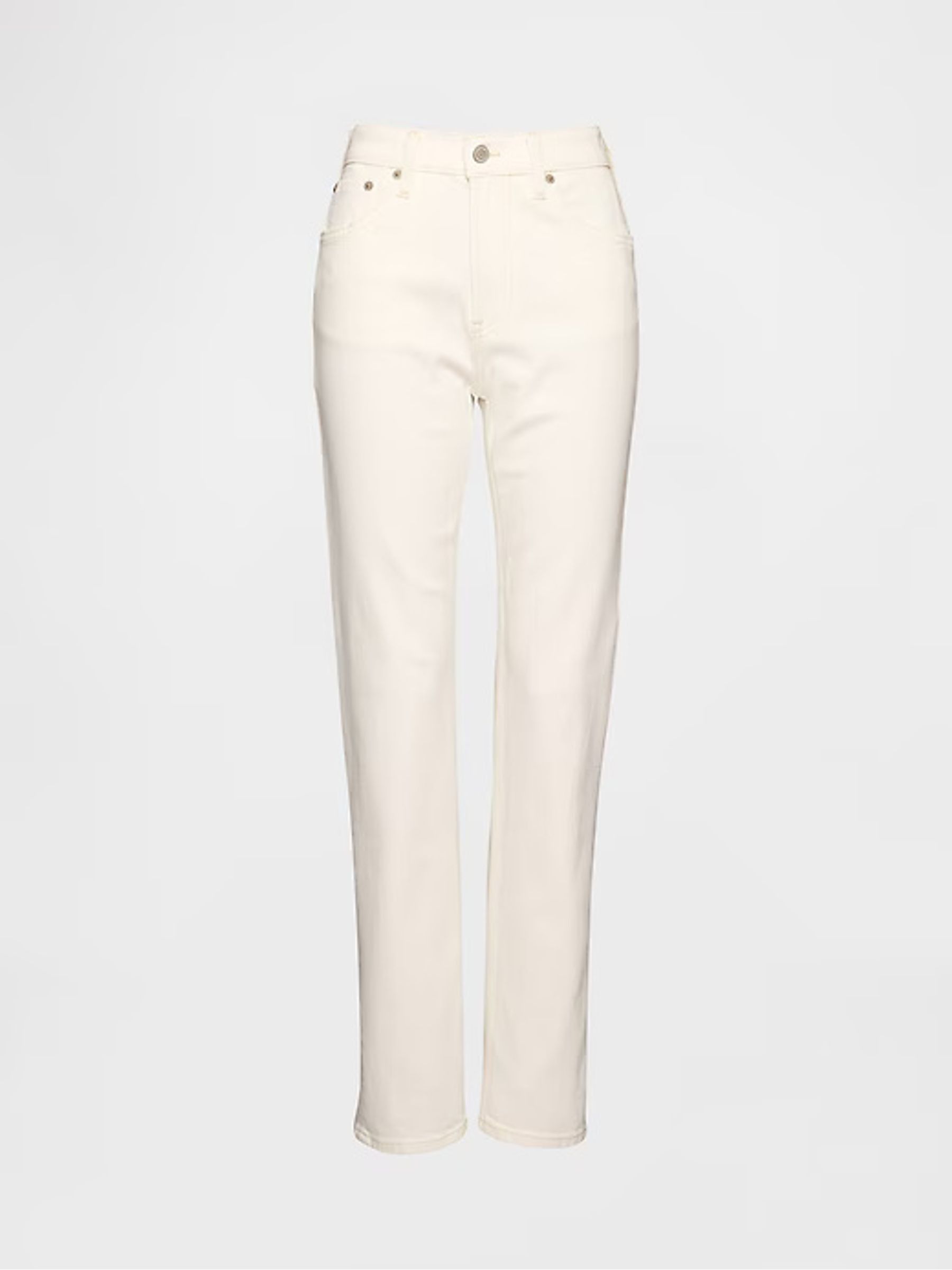 Off White High Waisted 90s Straight Jeans - Image 10 of 10