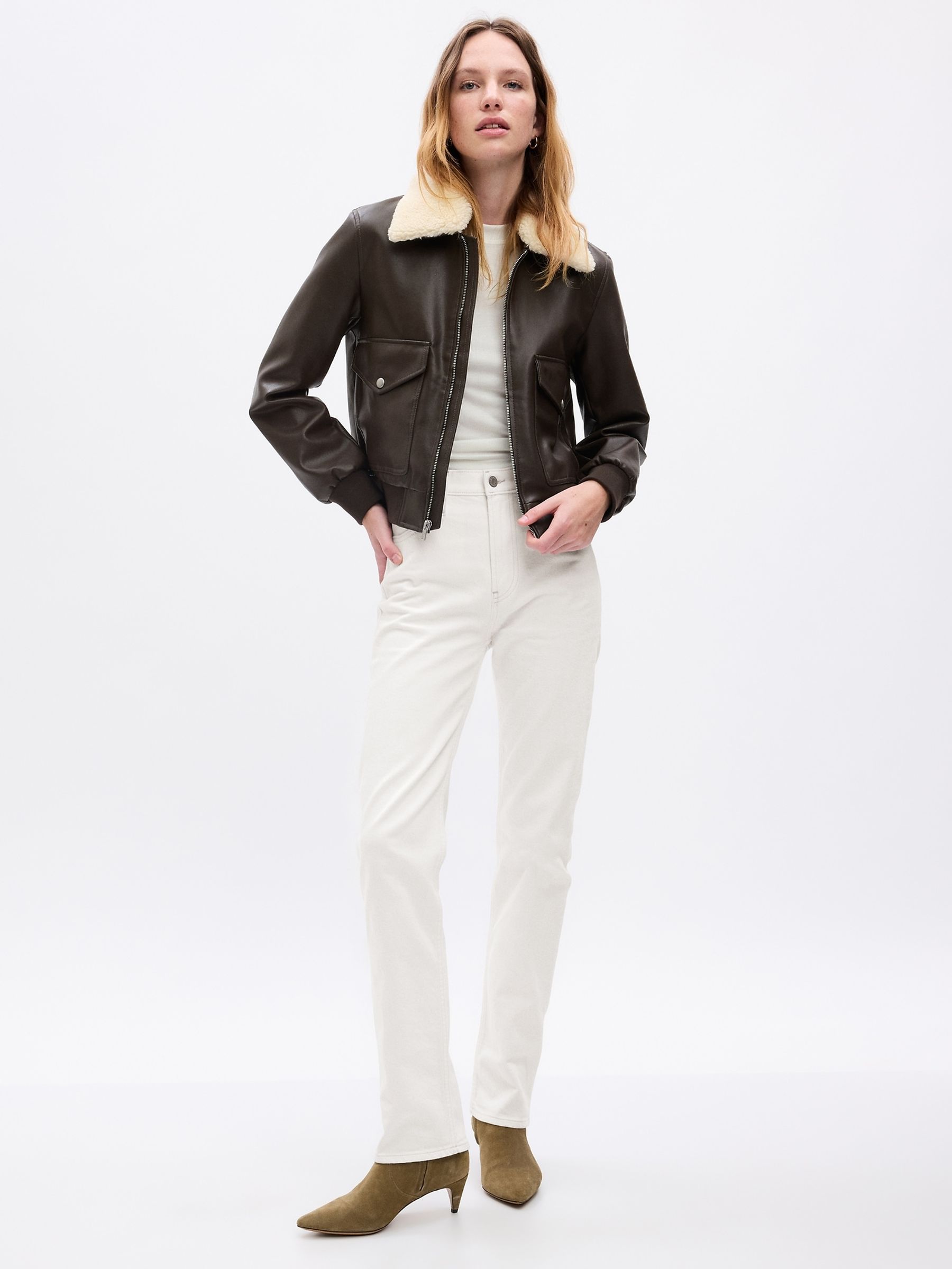 Off White High Waisted 90s Straight Jeans - Image 3 of 10