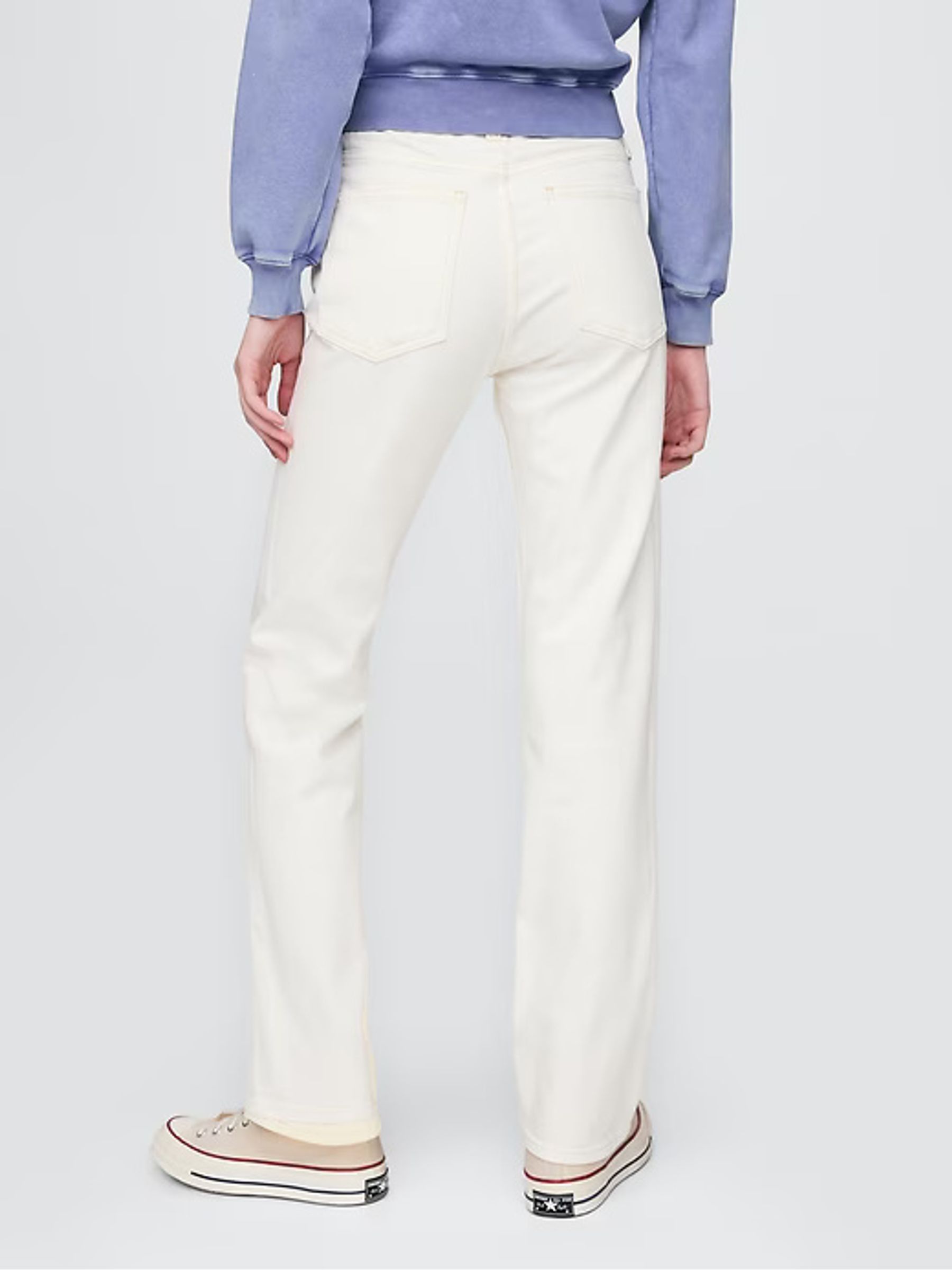 Off White High Waisted 90s Straight Jeans - Image 6 of 10