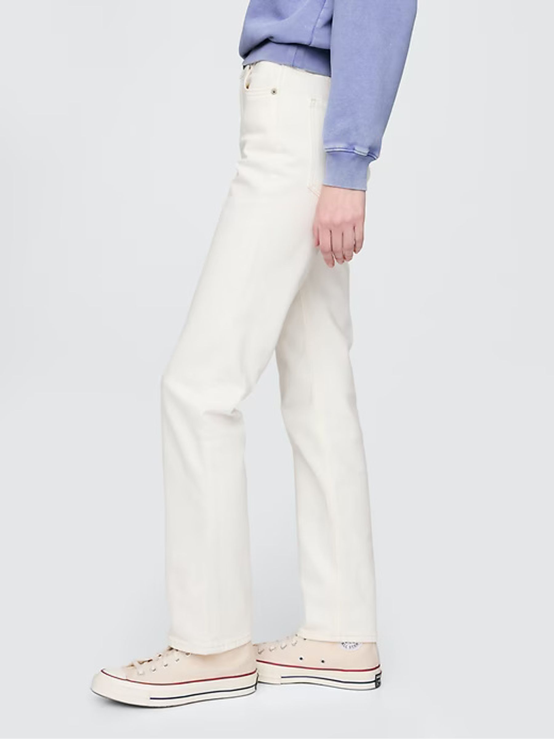 Off White High Waisted 90s Straight Jeans - Image 7 of 10