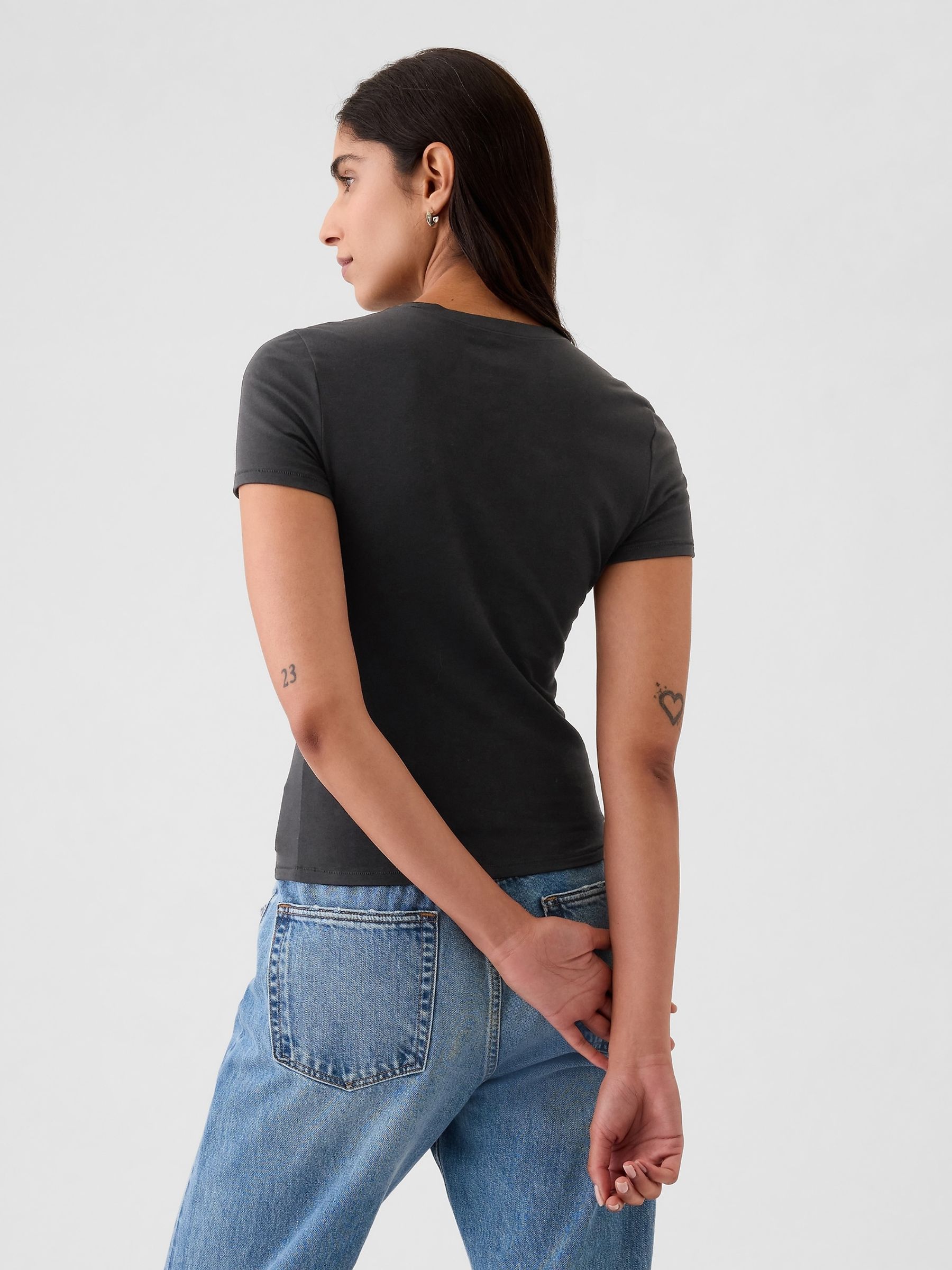 Black CloseKnit Jersey Short Sleeve Crew Neck T-Shirt - Image 2 of 4