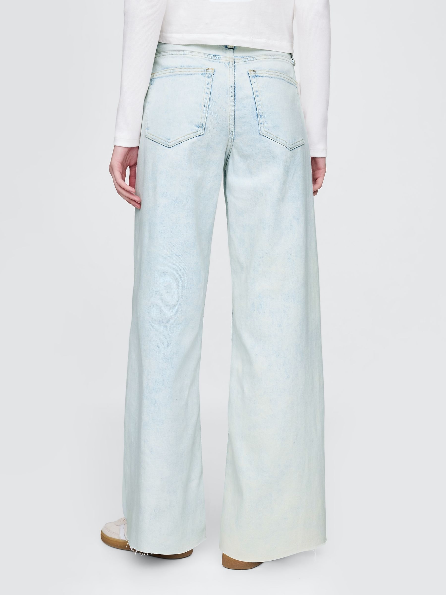 Blue High Waisted Stride Wide-Leg Jeans - Image 2 of 6