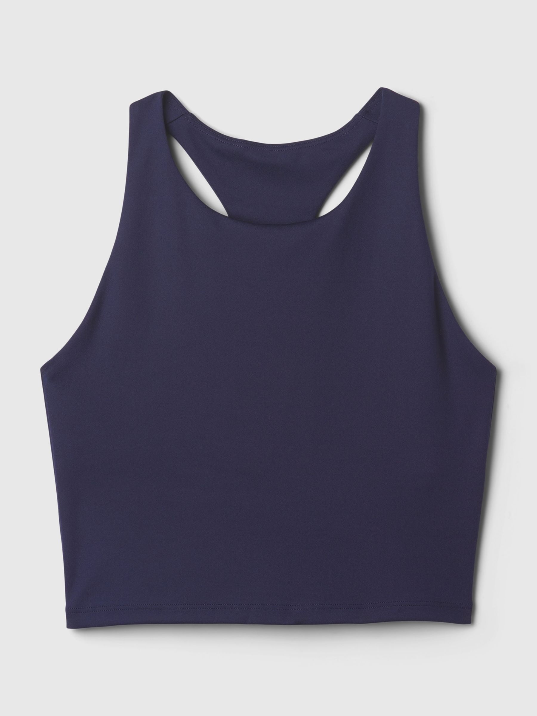 Navy Blue Cropped Sports Bra Tank Top - Image 4 of 5