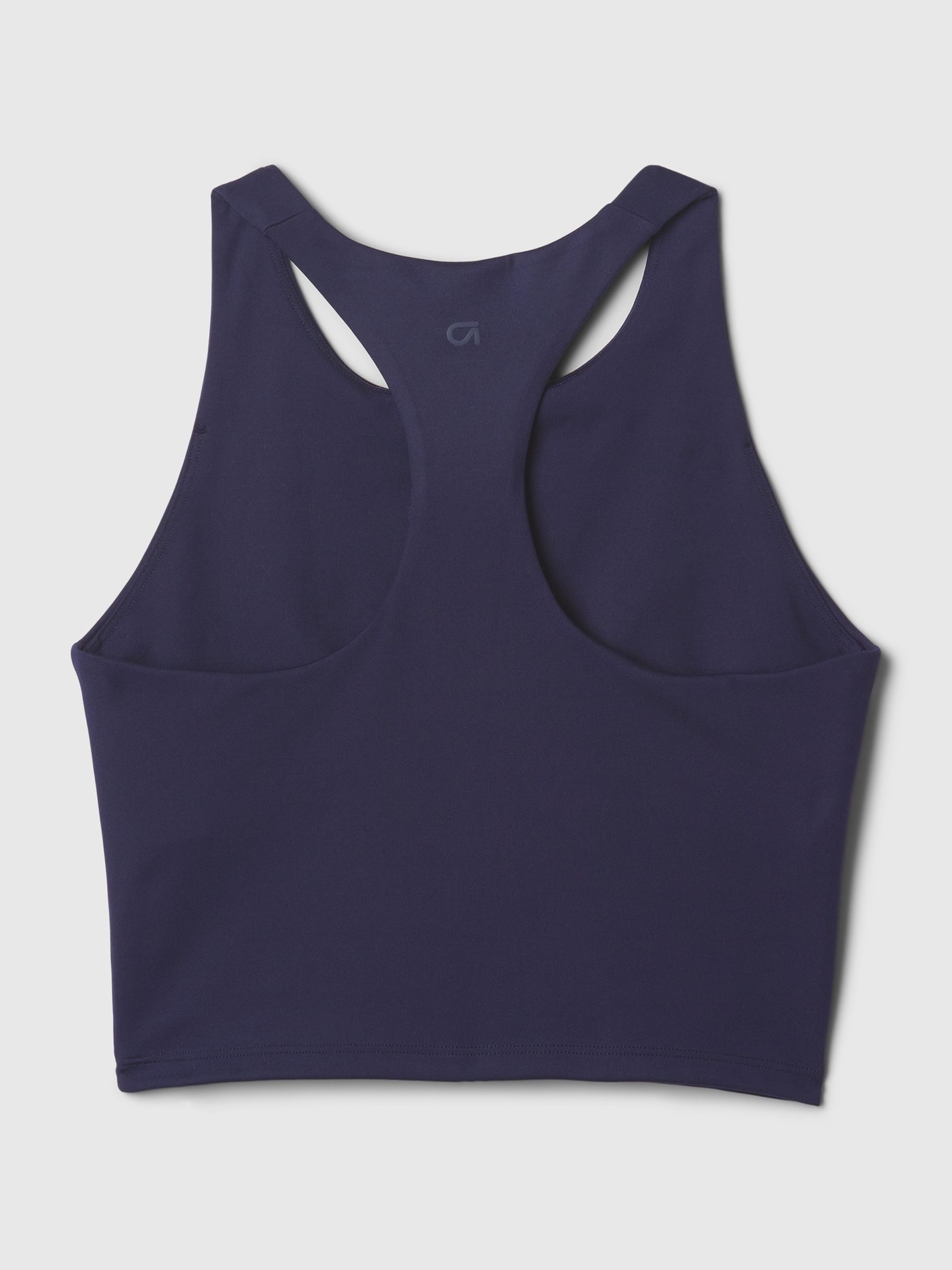 Navy Blue Cropped Sports Bra Tank Top - Image 5 of 5