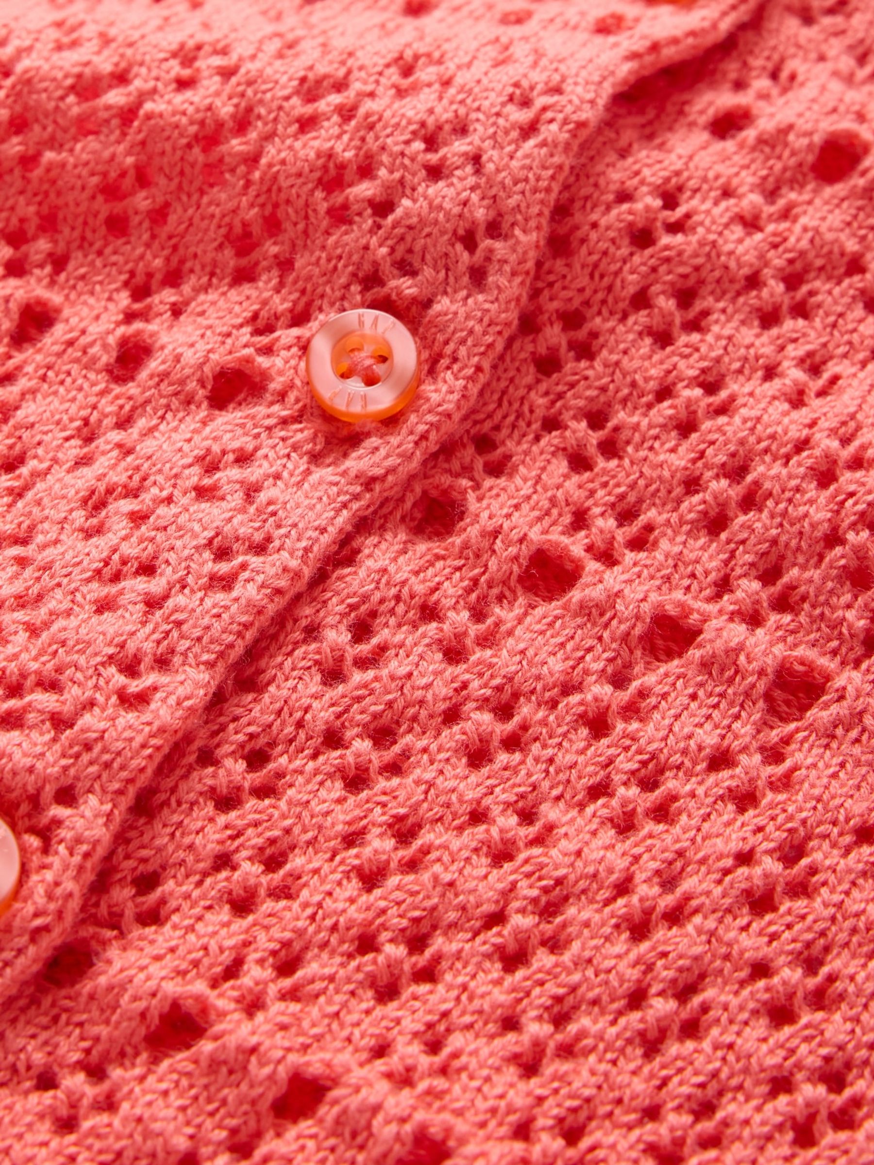 Red Pointelle Crochet Cardigan (4-13yrs) - Image 5 of 5
