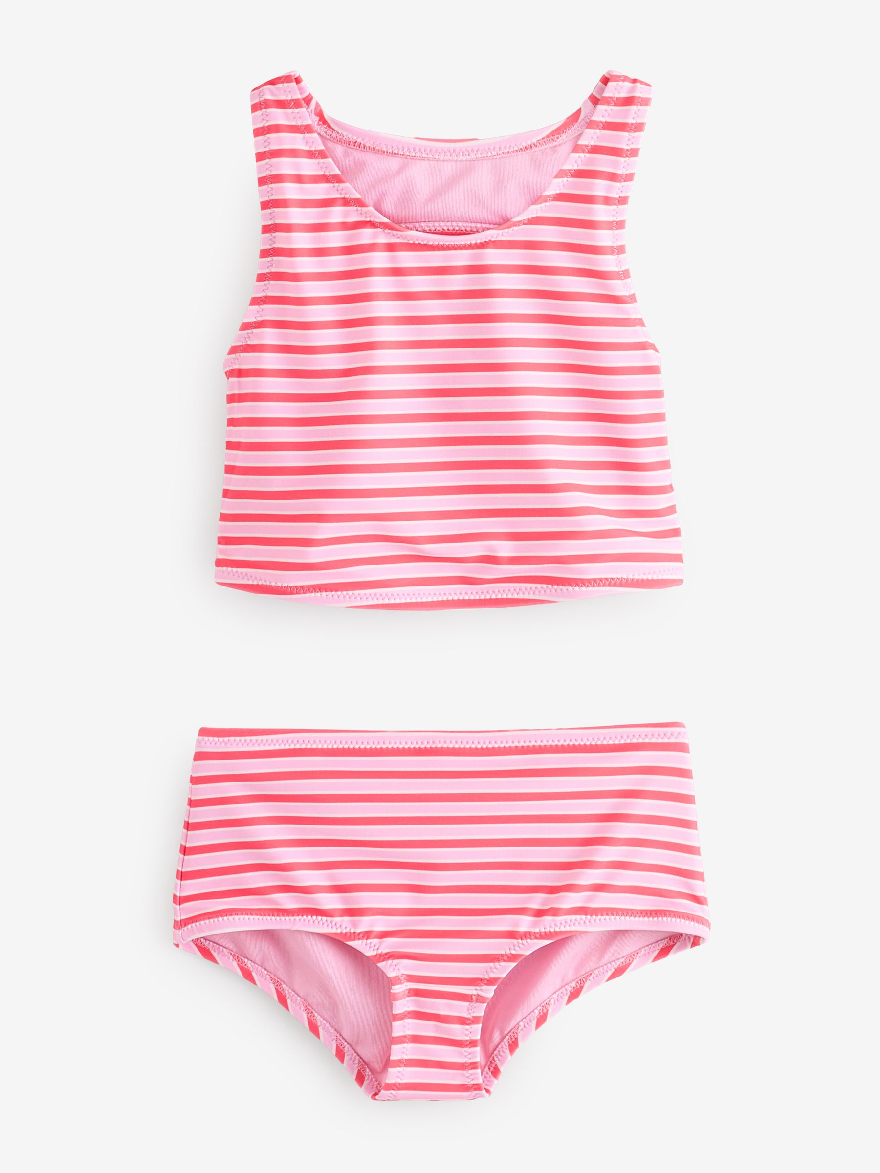 Pink Stripe Cutout Tankini Swim Two-Piece (4-13yrs) - Image 1 of 4