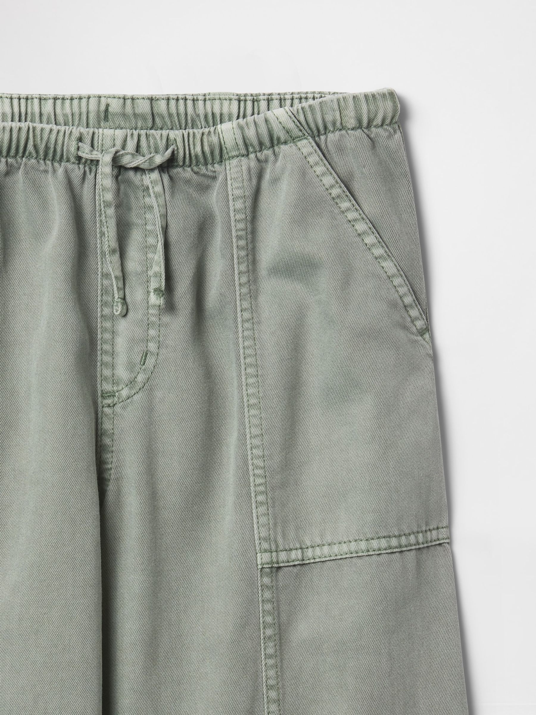 Green Twill Easy Baggy Trousers - Image 5 of 5