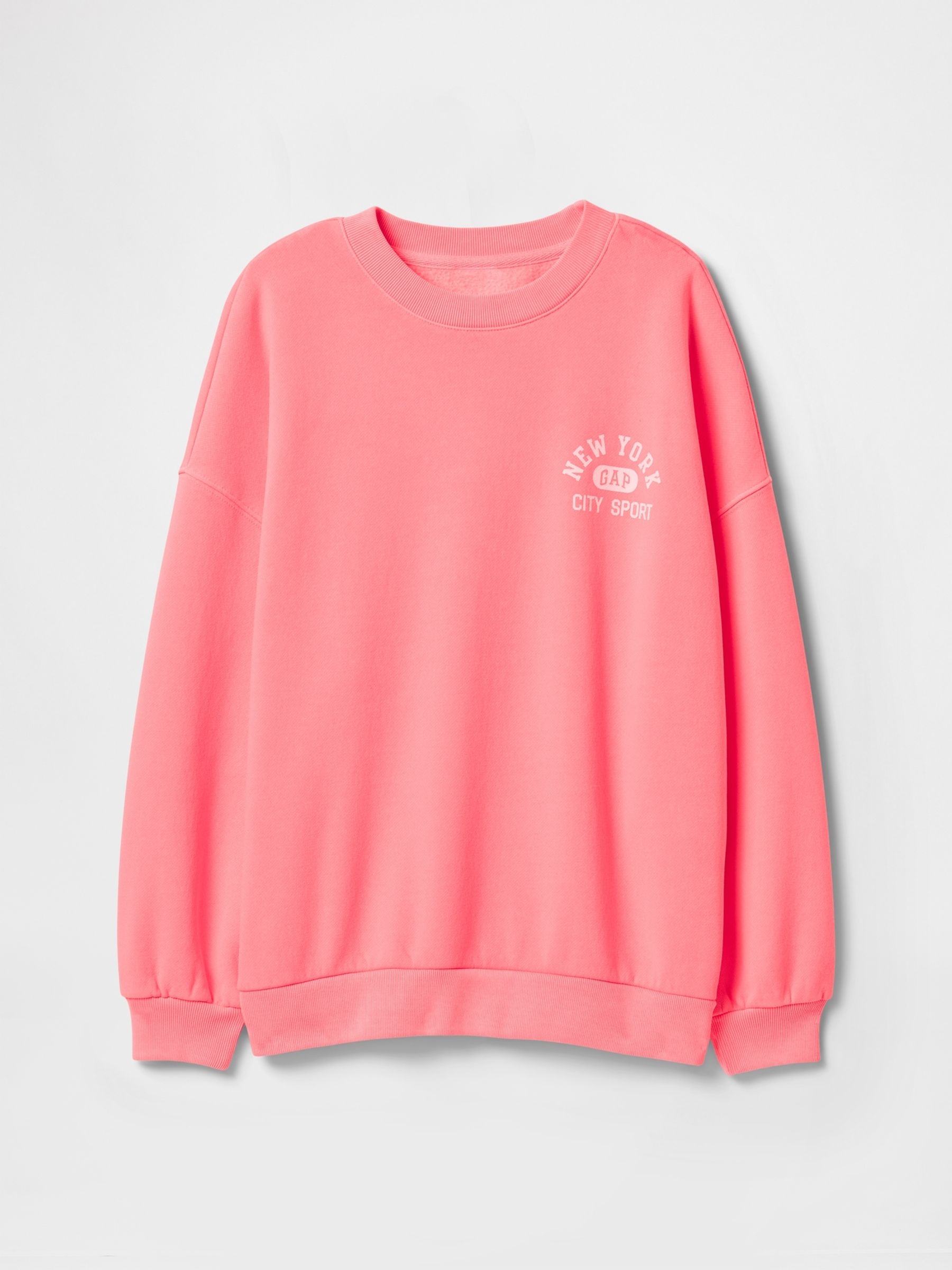Pink Vintage Soft NYC Logo Tunic Sweatshirt (4-13yrs) - Image 4 of 5