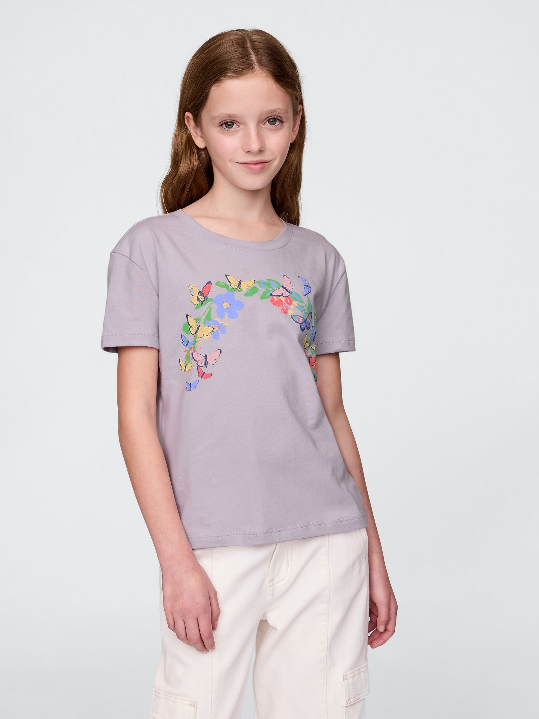 Purple Cotton Short Sleeve Crew Neck Graphic T-Shirt (4-13yrs) - Image 1 of 4