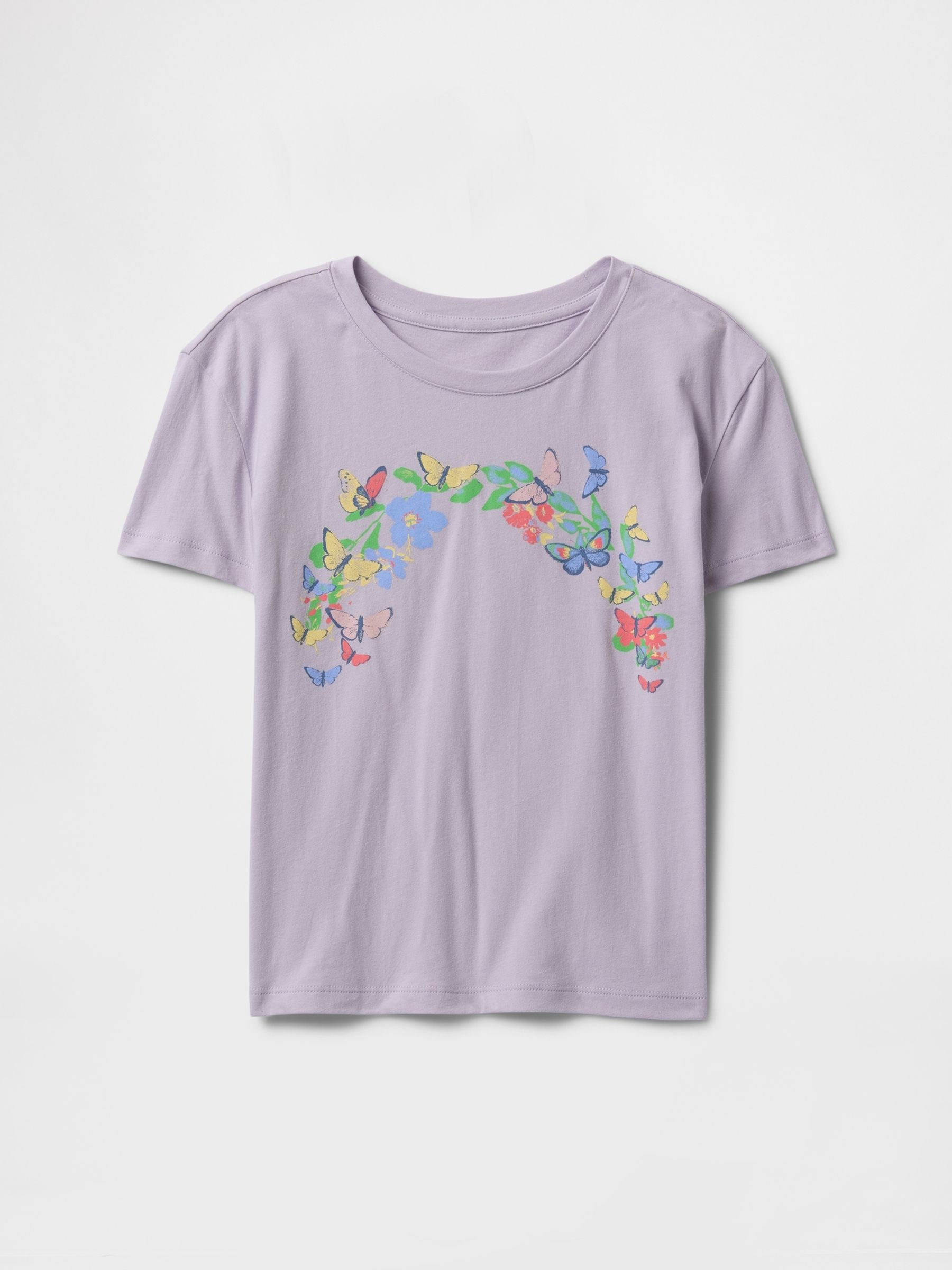 Purple Cotton Short Sleeve Crew Neck Graphic T-Shirt (4-13yrs) - Image 3 of 4