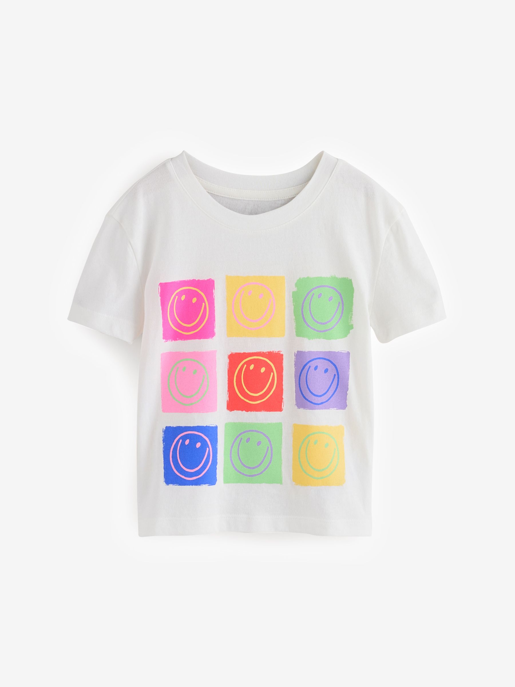 White Smile Cotton Short Sleeve Crew Neck Graphic T-Shirt (4-13yrs) - Image 1 of 4