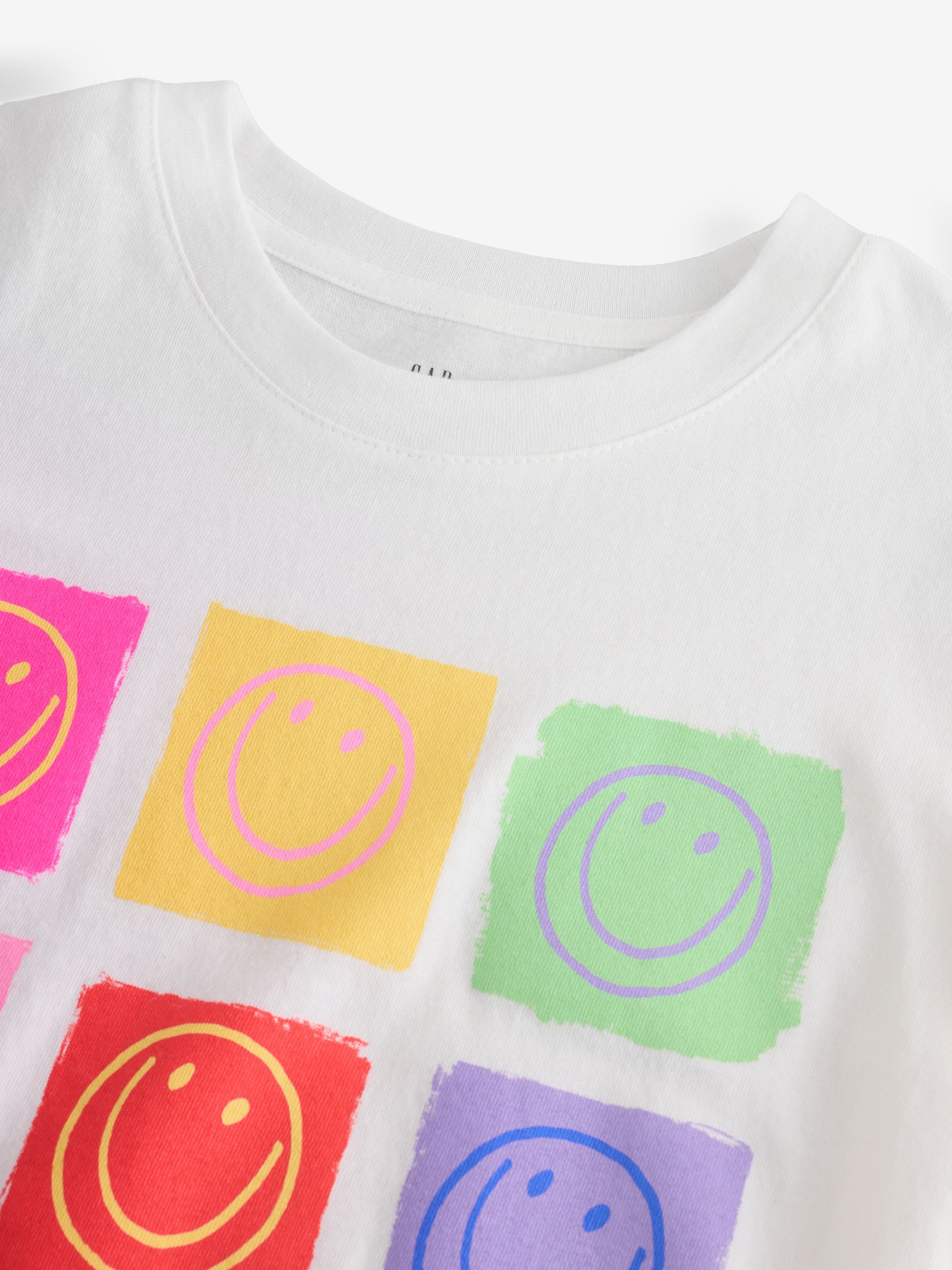 White Smile Cotton Short Sleeve Crew Neck Graphic T-Shirt (4-13yrs) - Image 4 of 4