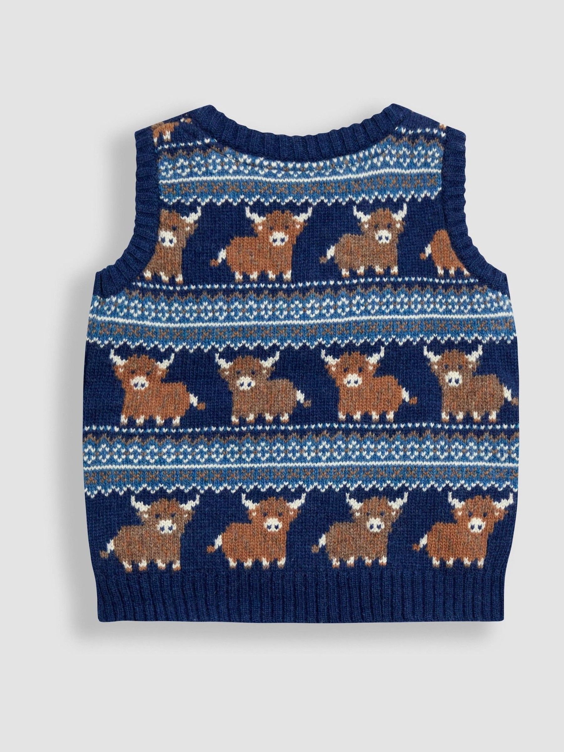 Light Blue Fair Isle Tank Top - Image 2 of 3