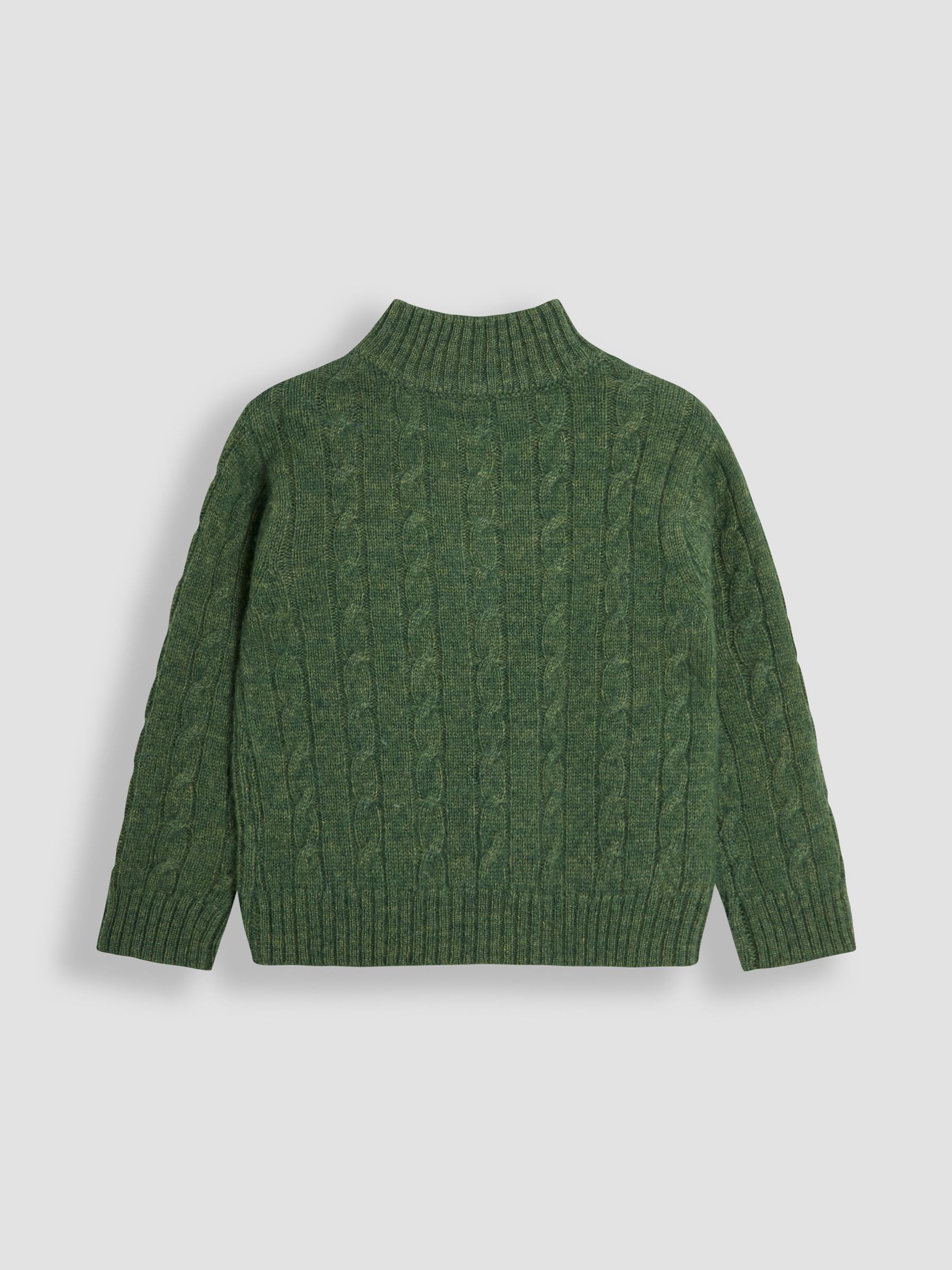 Green Classic Cable Half Zip Jumper - Image 2 of 3
