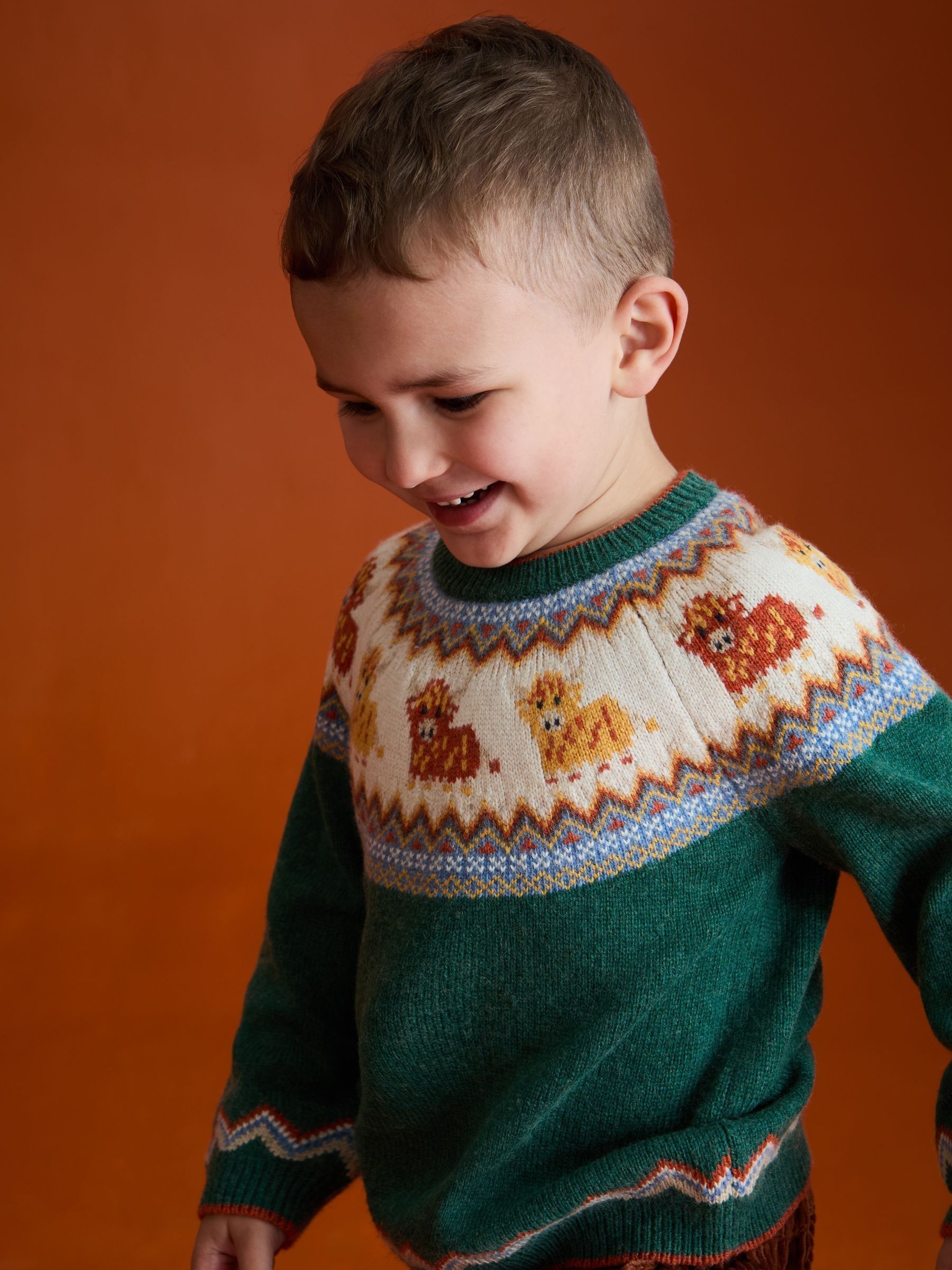 Green Character Fair Isle Jumper - Image 1 of 3