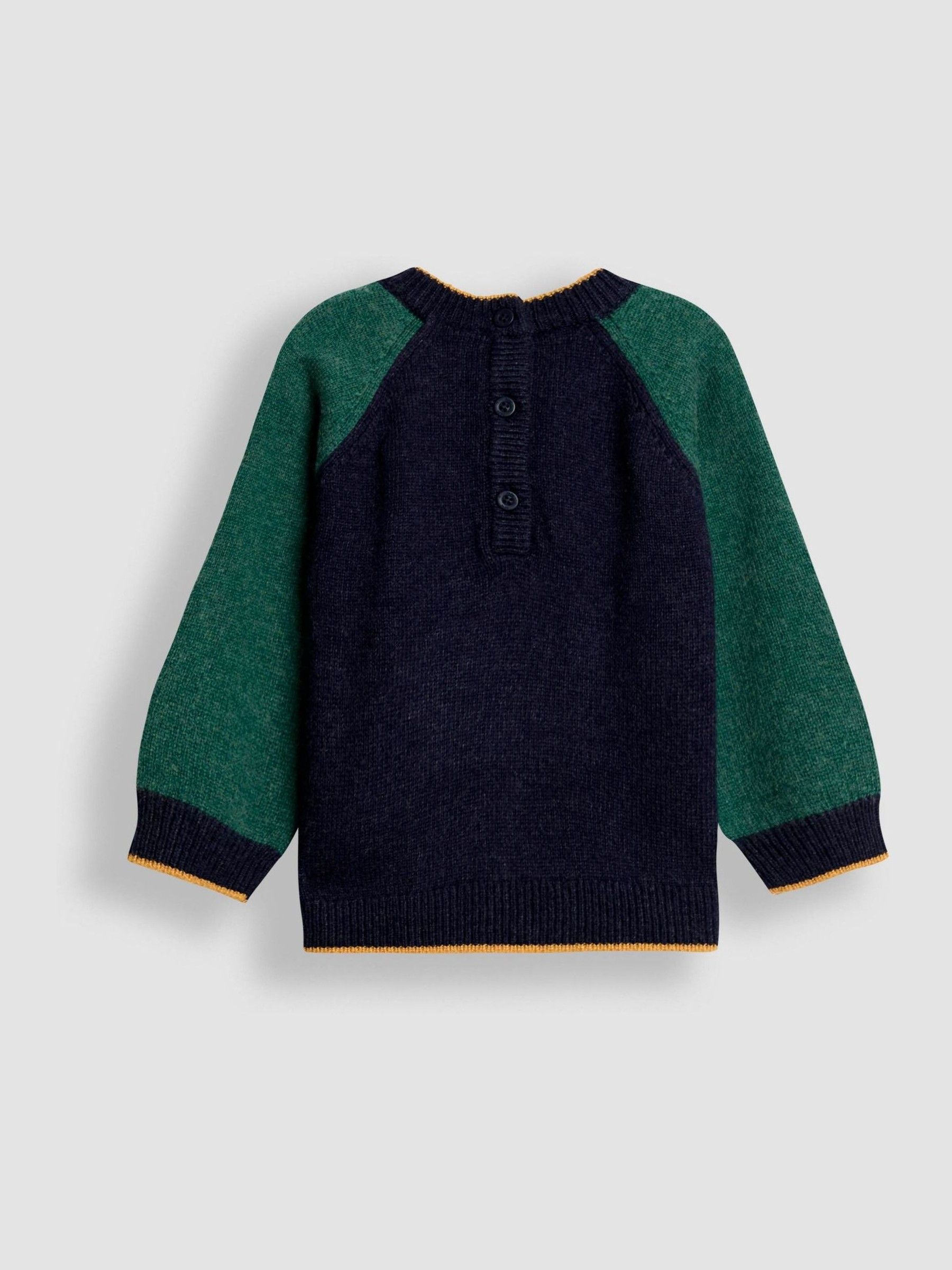 Navy Blue Highland Cow Raglan Character Jumper - Image 2 of 3