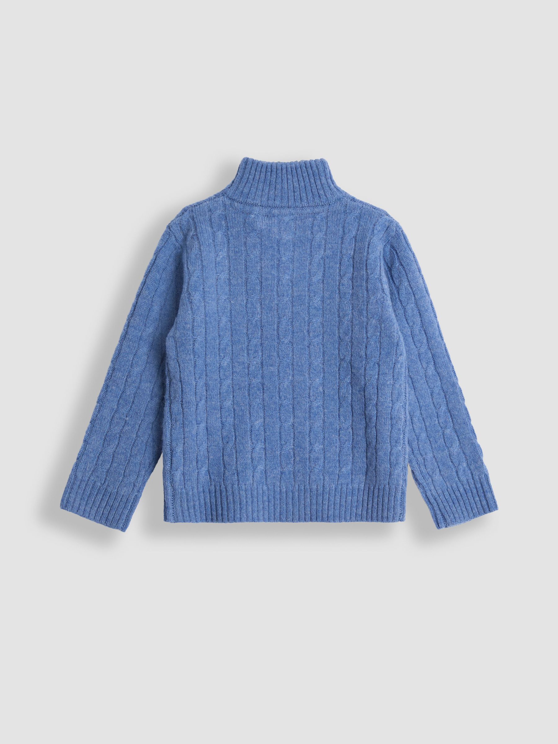 Blue Classic Cable Half Zip Jumper - Image 2 of 3