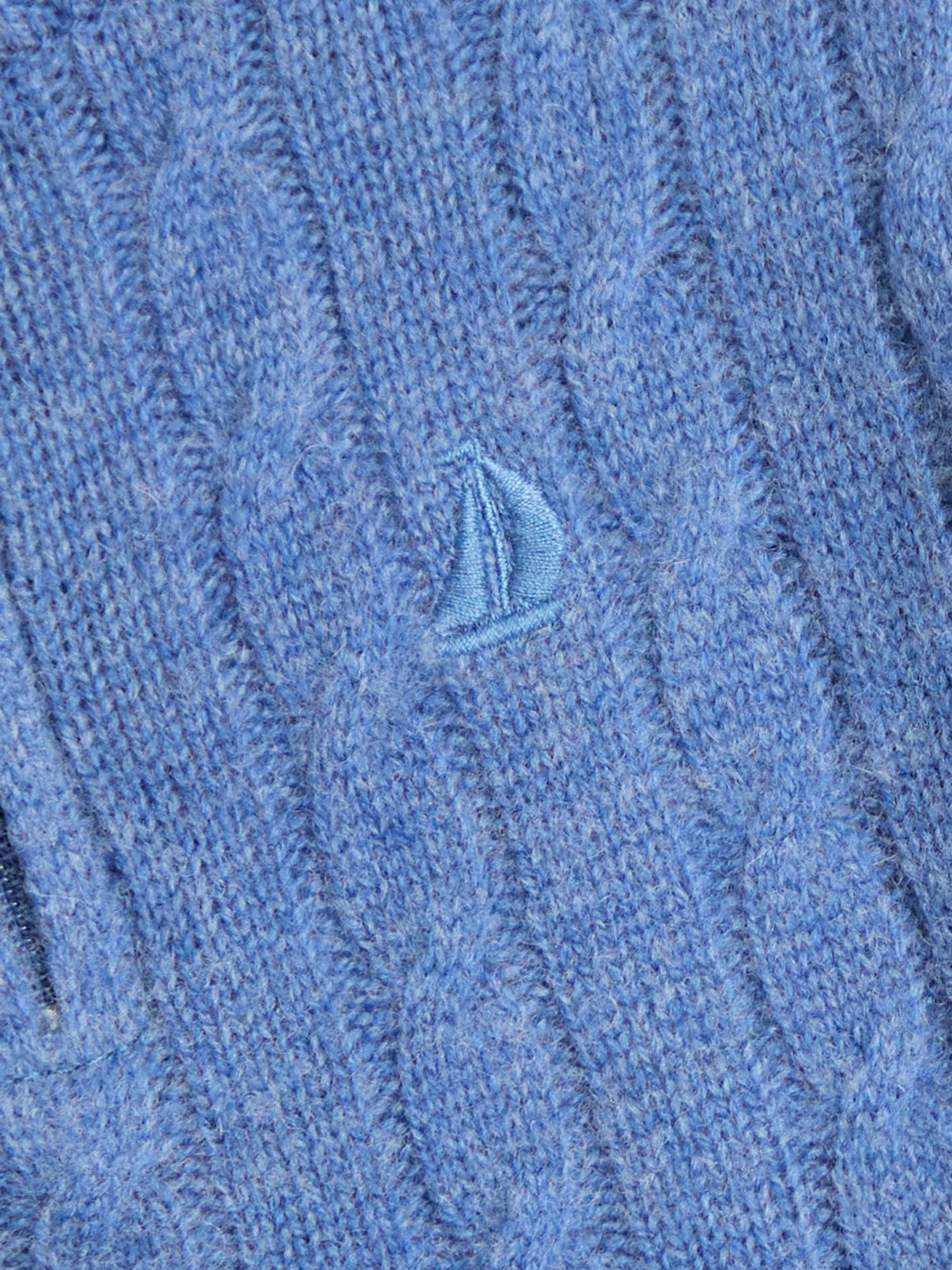 Blue Classic Cable Half Zip Jumper - Image 3 of 3