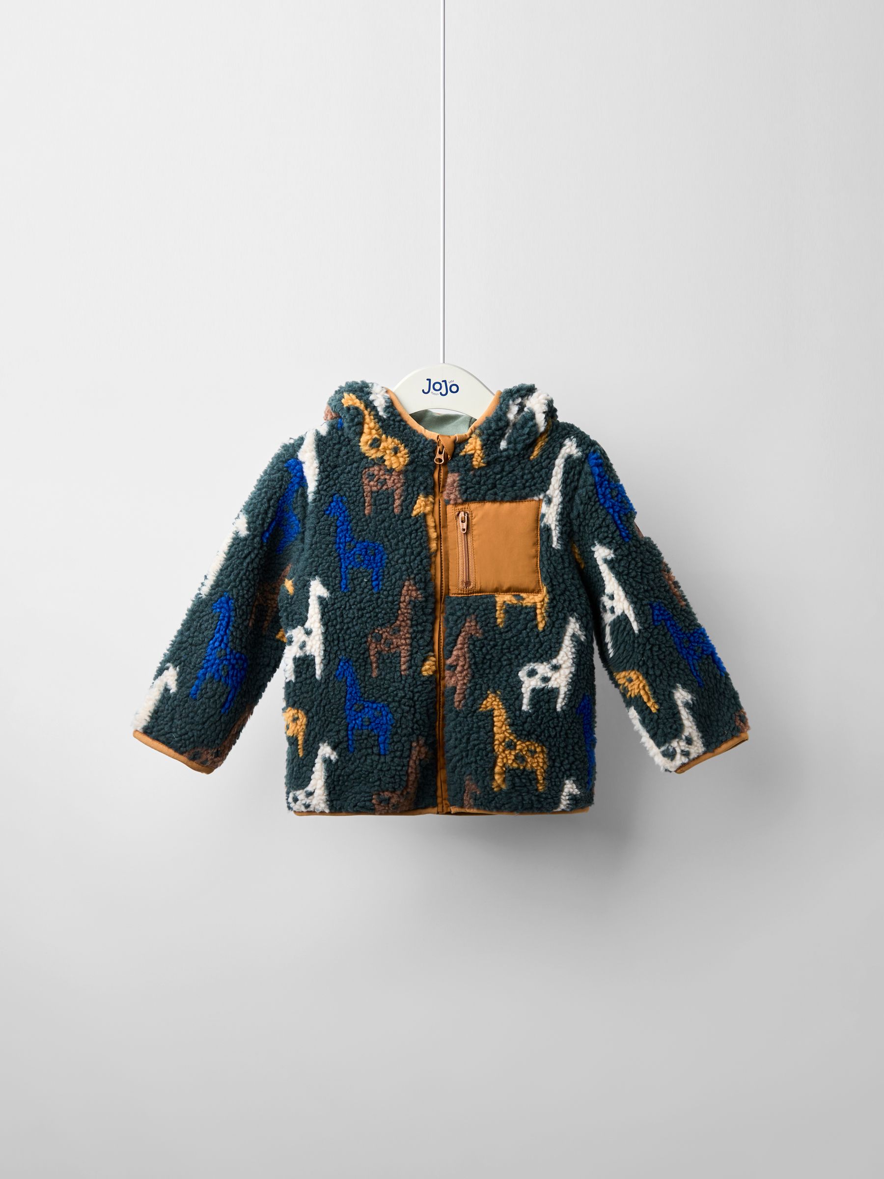 Green Hooded Teddy Fleece Jacket - Image 1 of 5