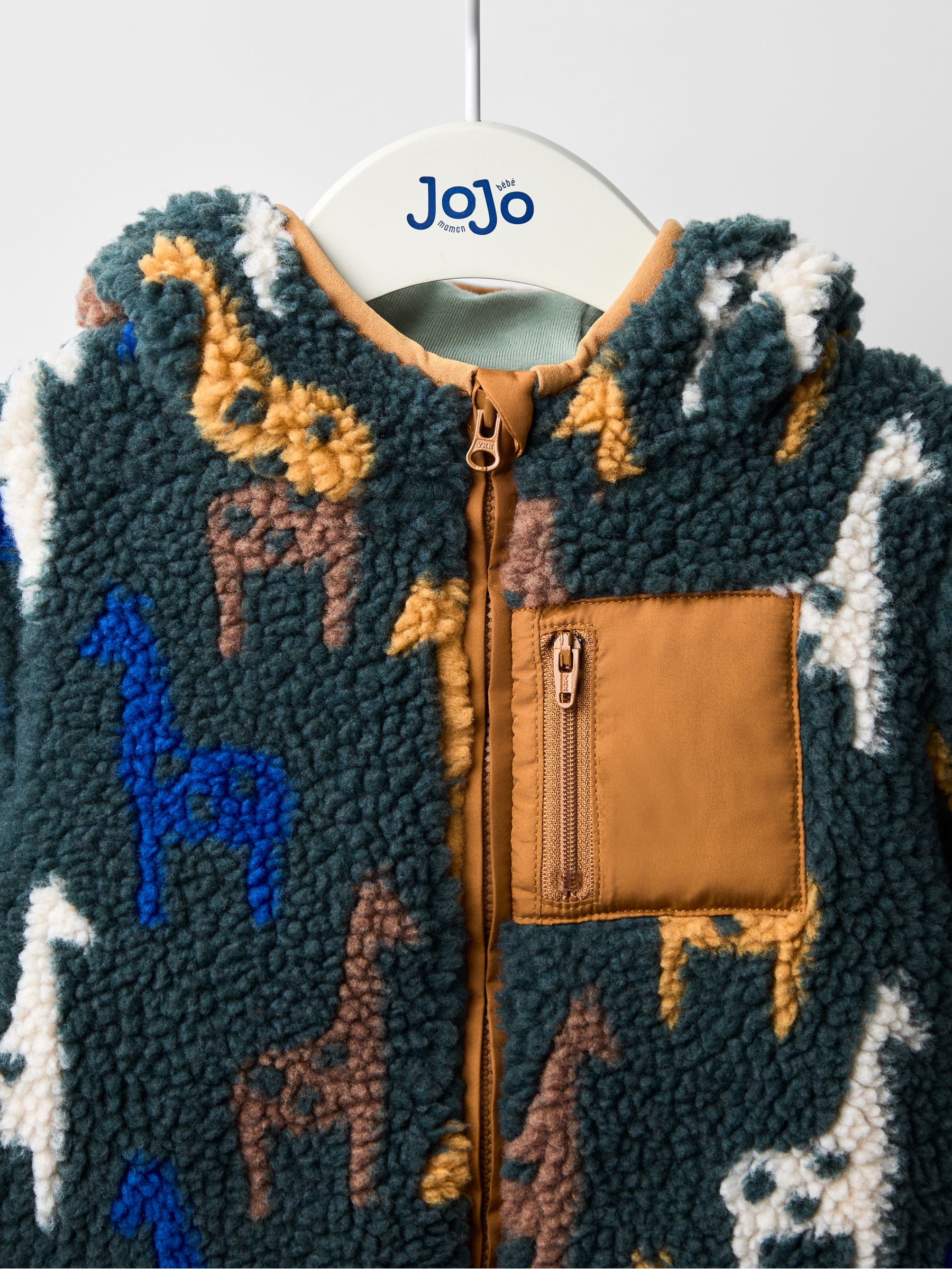 Green Hooded Teddy Fleece Jacket - Image 3 of 5