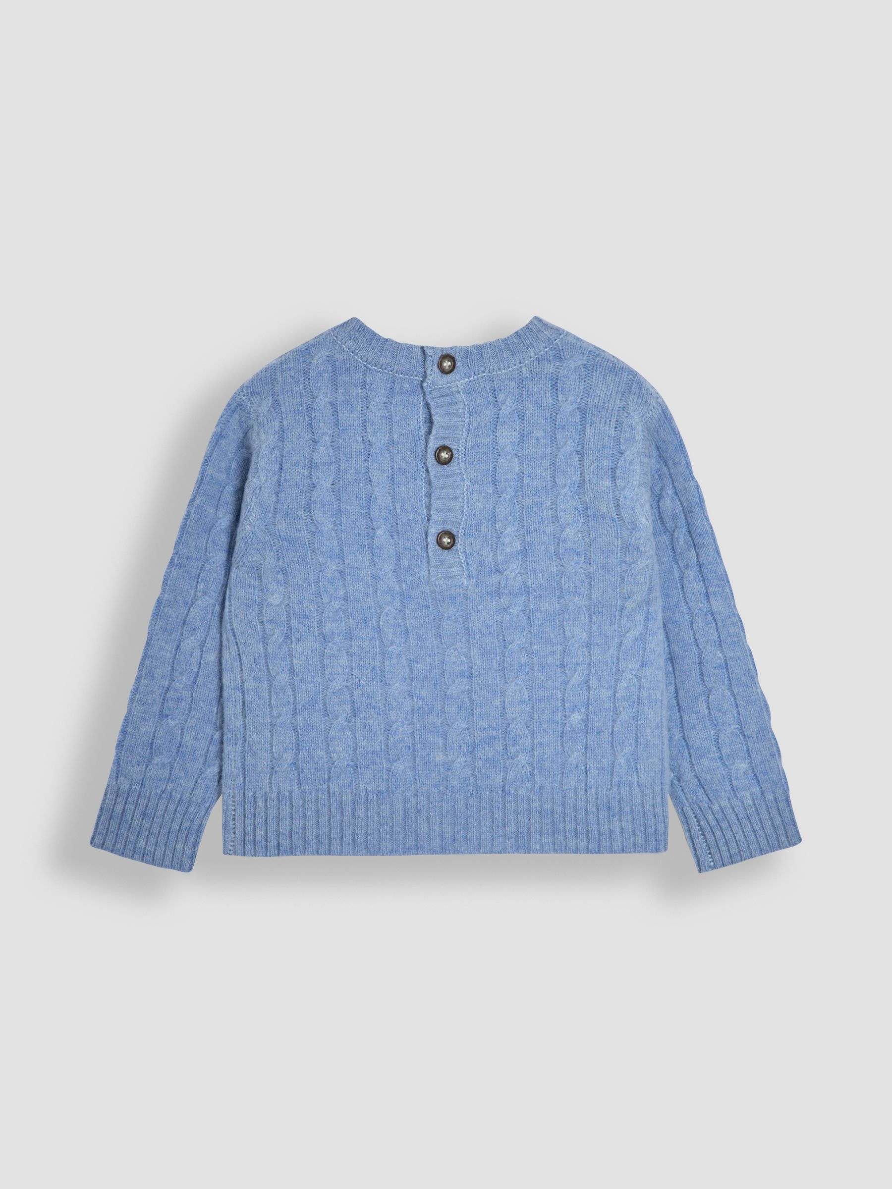 Light Blue Classic Cable Jumper - Image 2 of 3