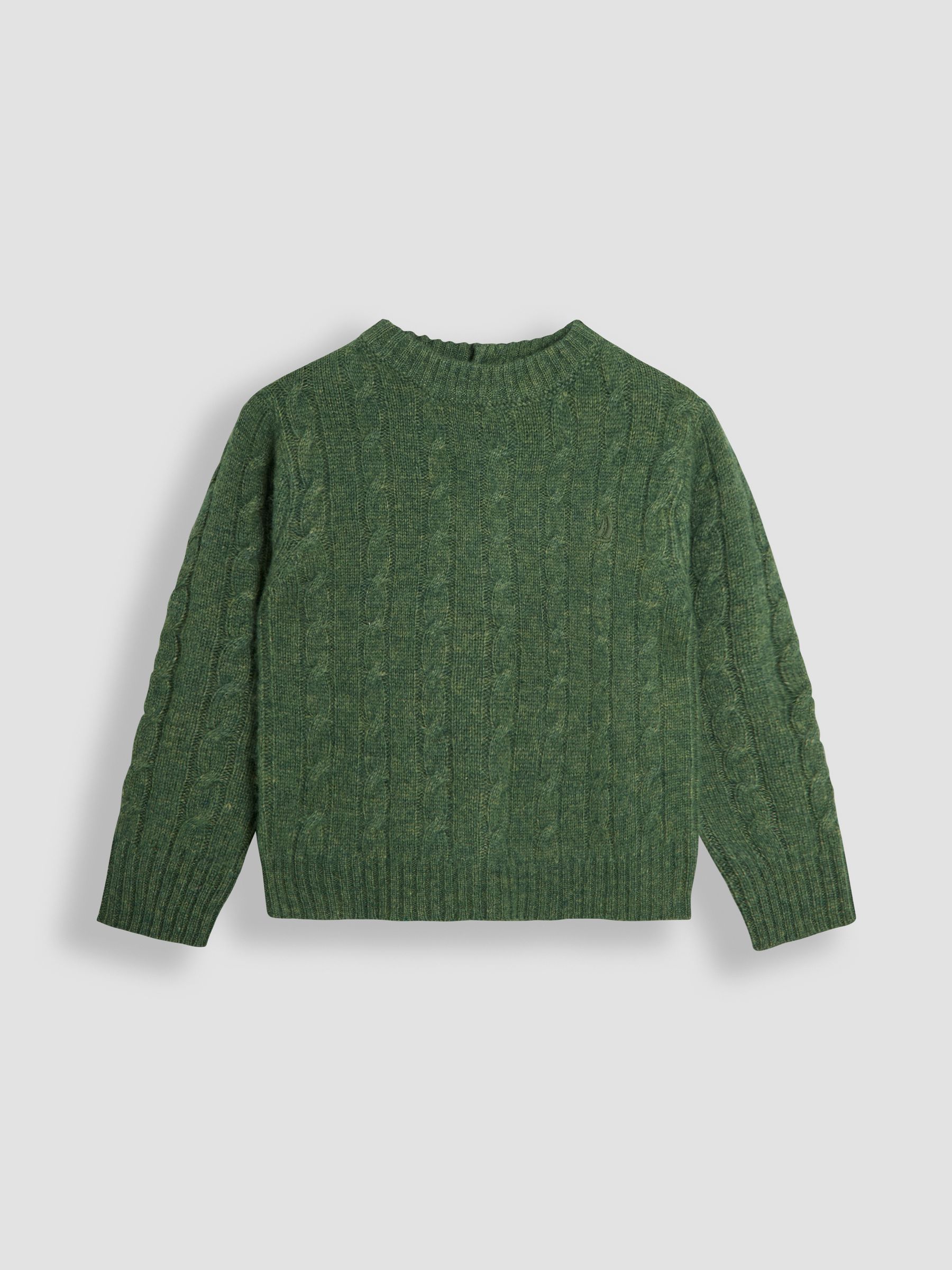 Forest Green Classic Cable Jumper - Image 4 of 6