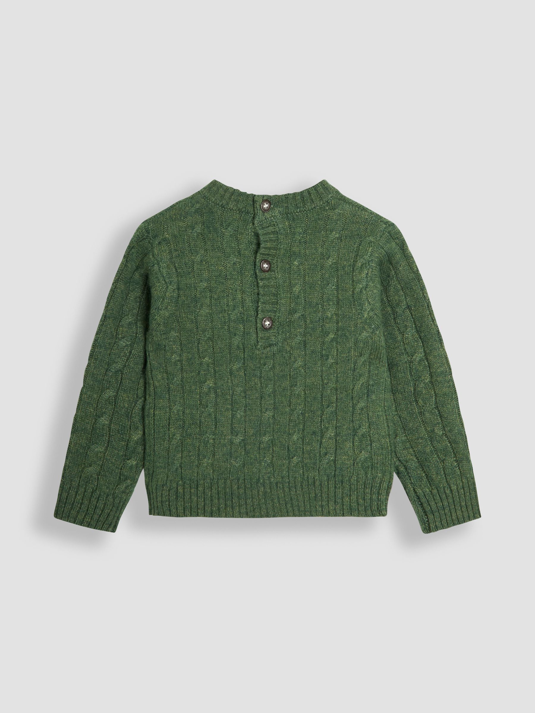 Forest Green Classic Cable Jumper - Image 5 of 6