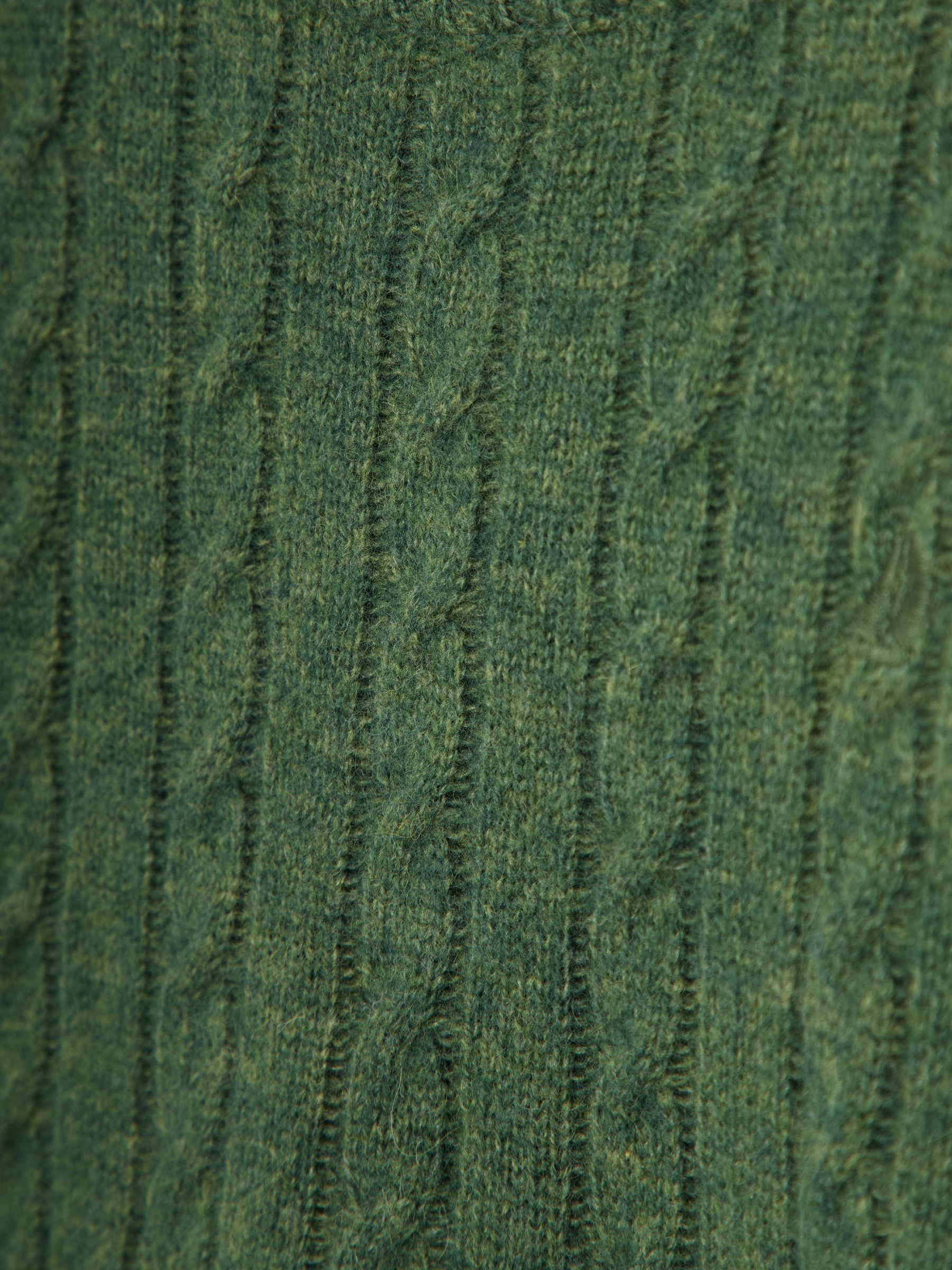 Forest Green Classic Cable Jumper - Image 6 of 6