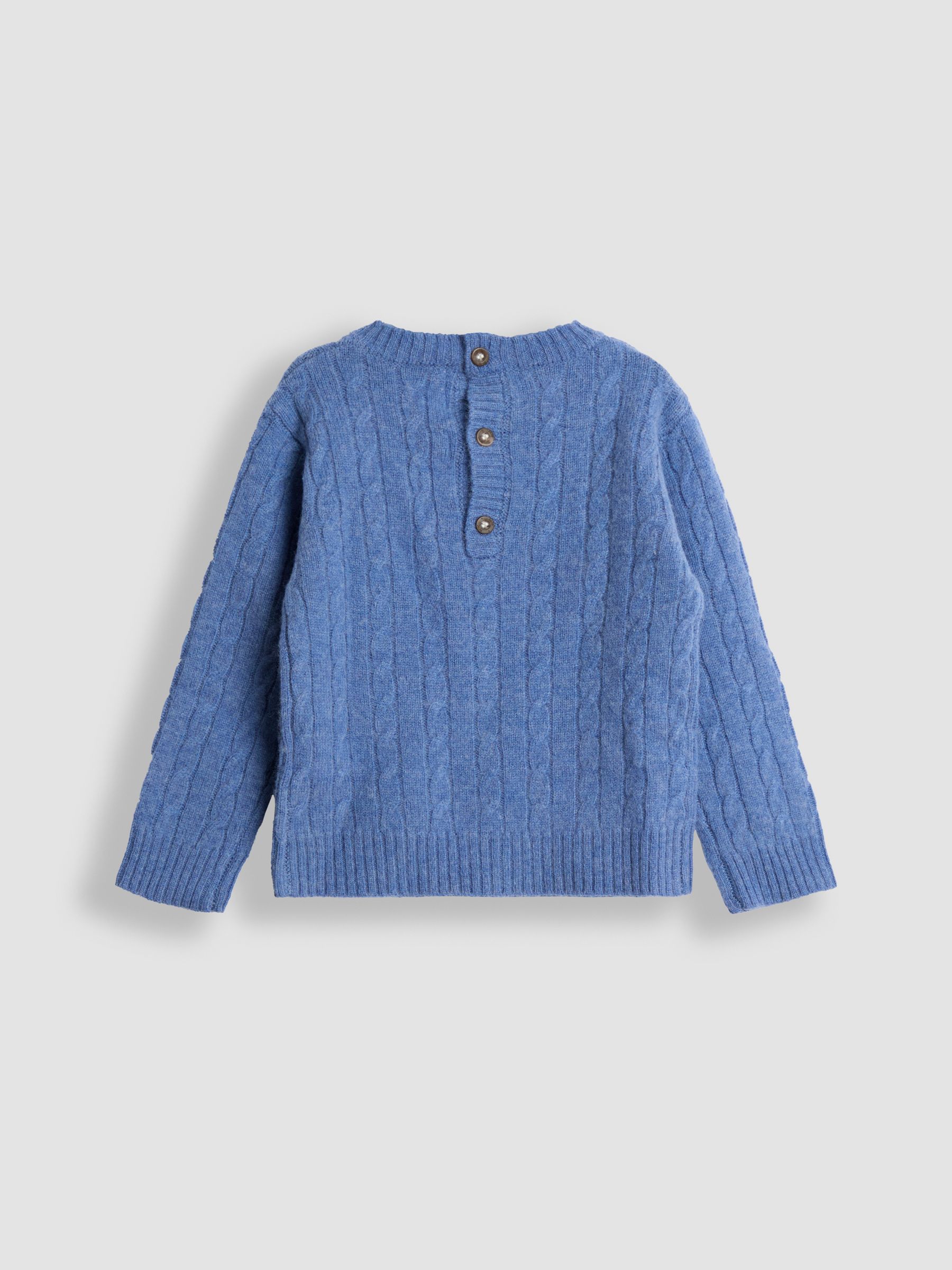 Navy Blue Classic Cable Jumper - Image 3 of 3