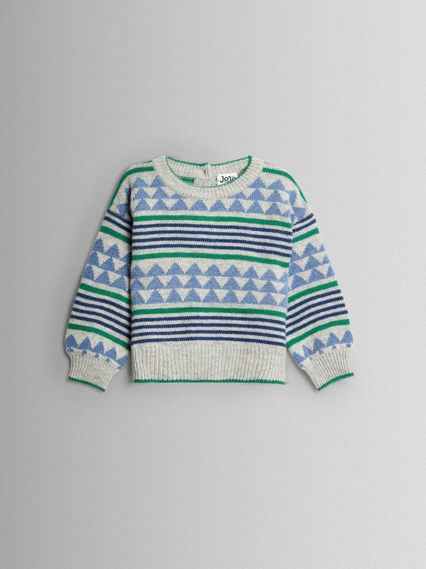 Grey Patterned Jumper - Image 1 of 3
