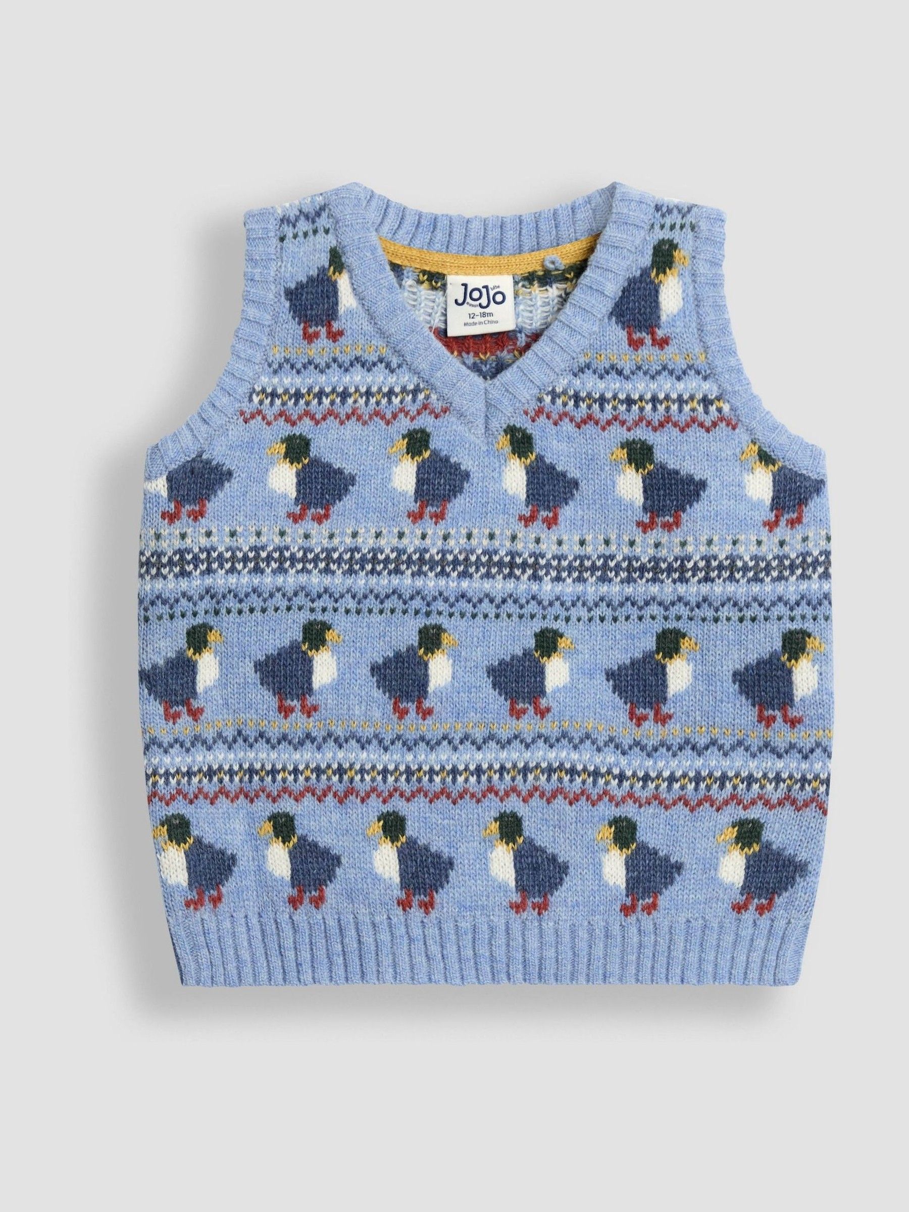 Dark Blue Fair Isle Tank Top - Image 1 of 3