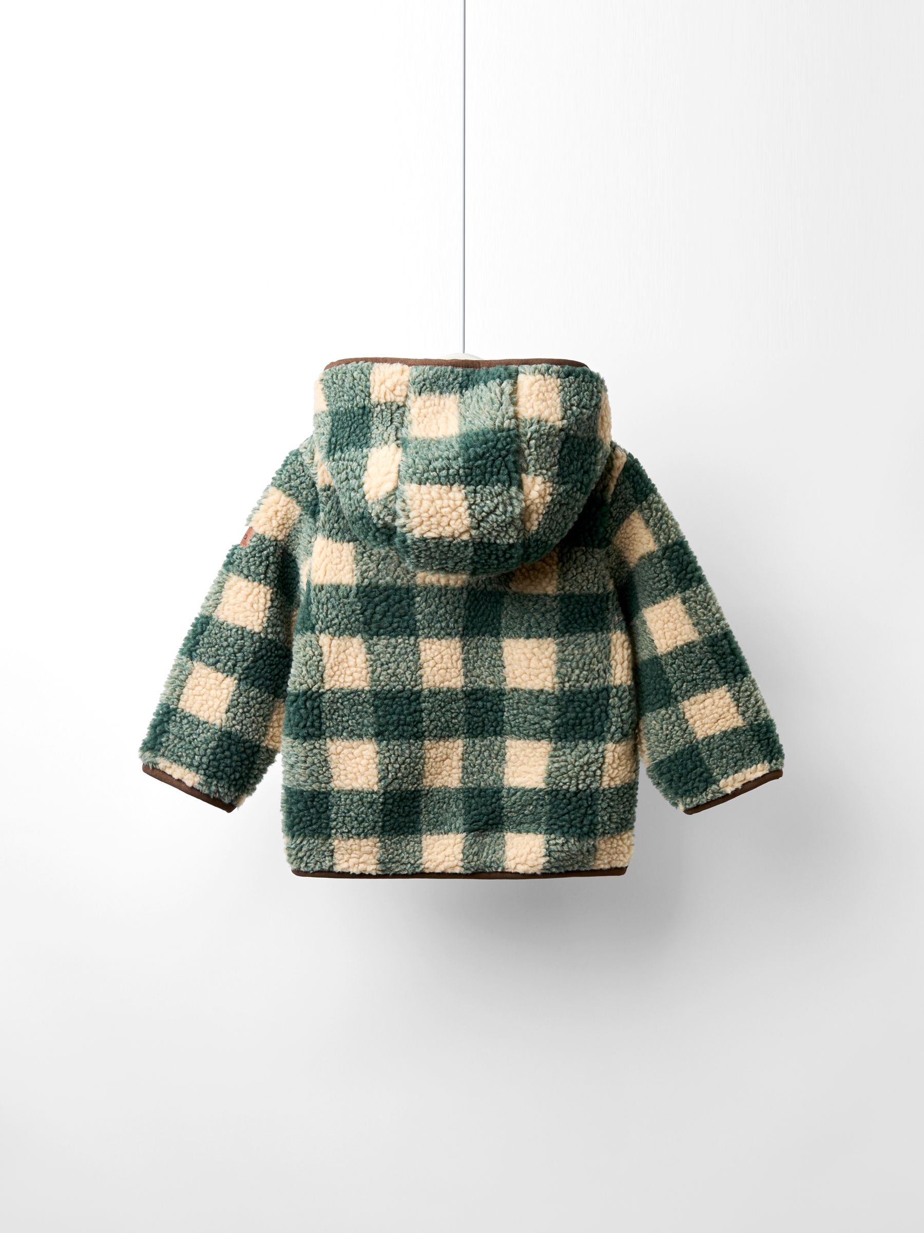 Green Highland Cow Appliqué Half Zip Borg Jacket - Image 2 of 6