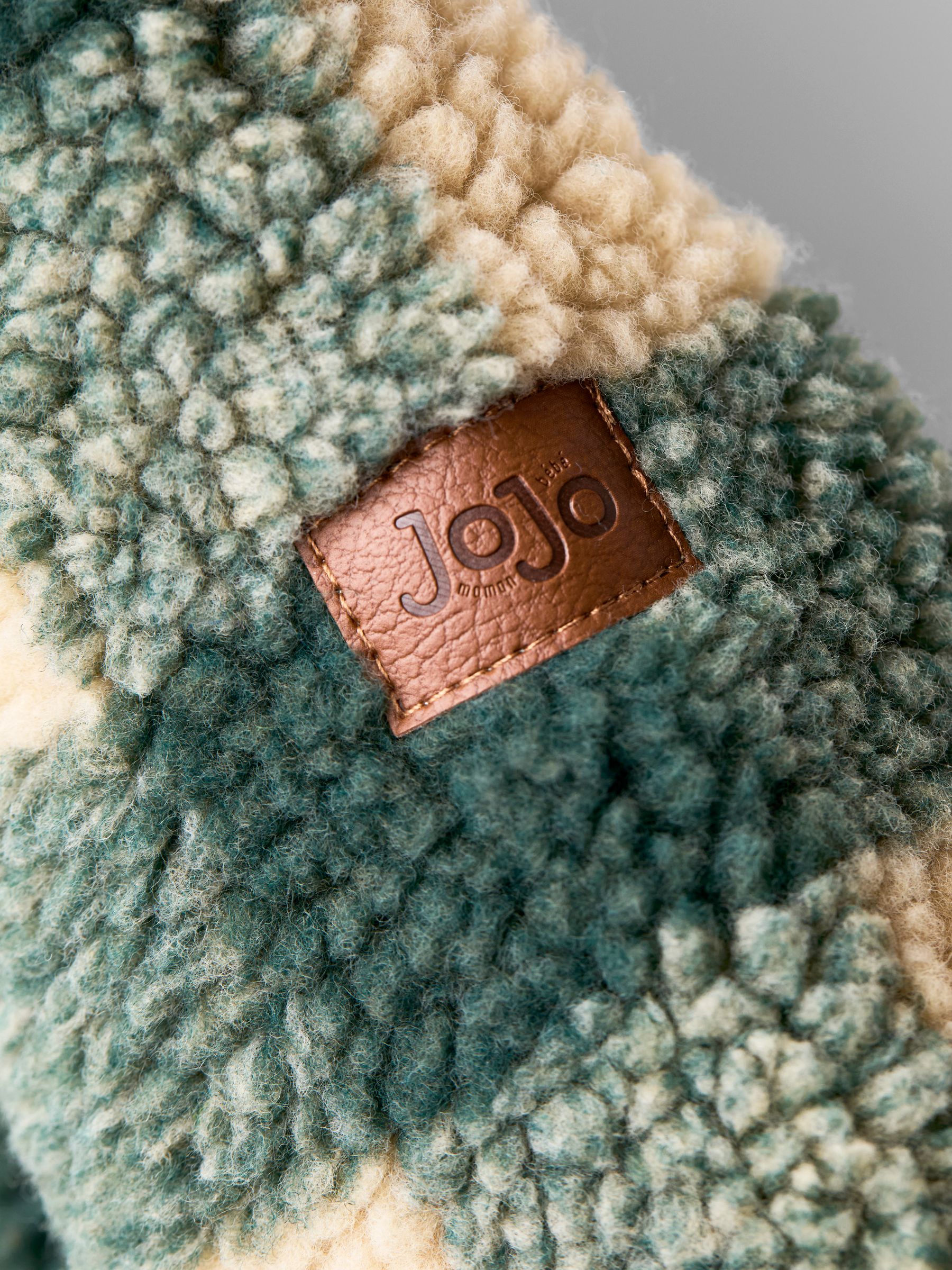 Green Highland Cow Appliqué Half Zip Borg Jacket | JoJo Maman Bébé USA