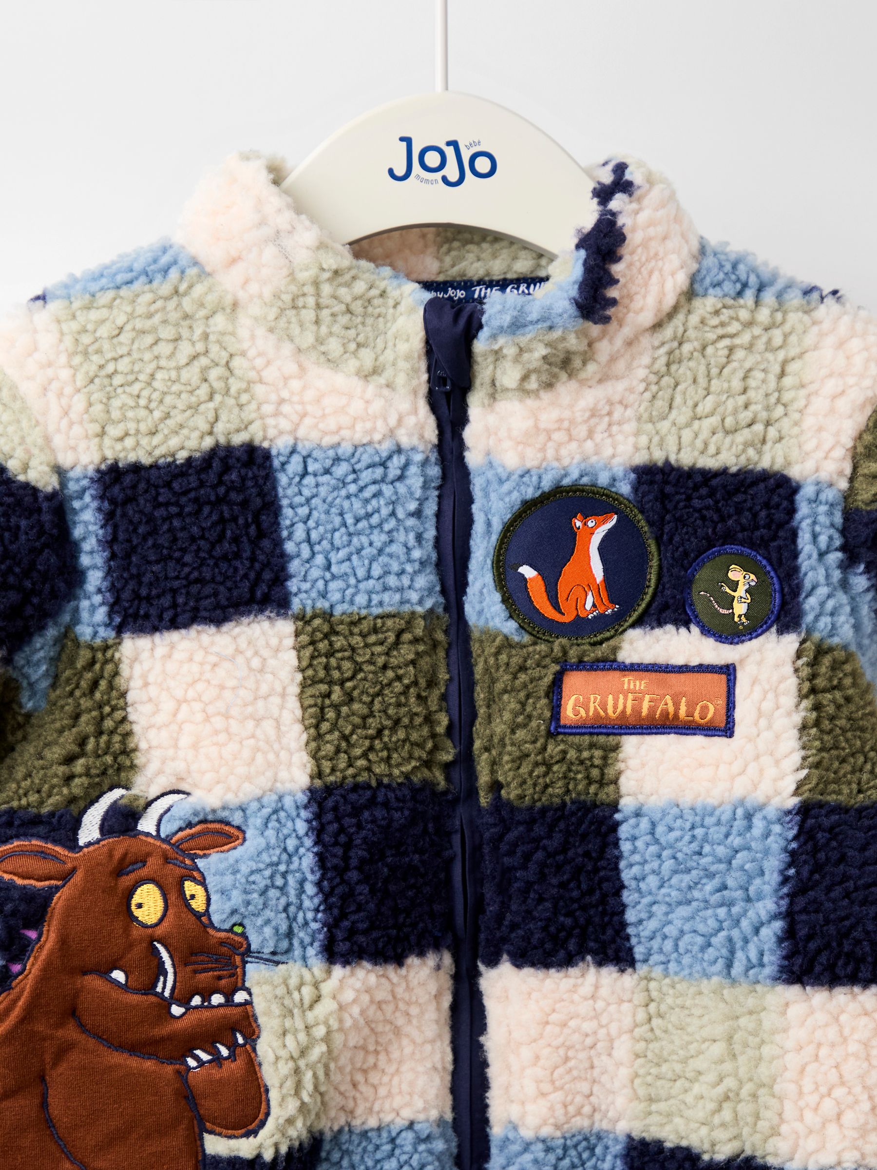 Gruffalo Blue Appliqué Teddy Fleece Jacket - Image 3 of 3