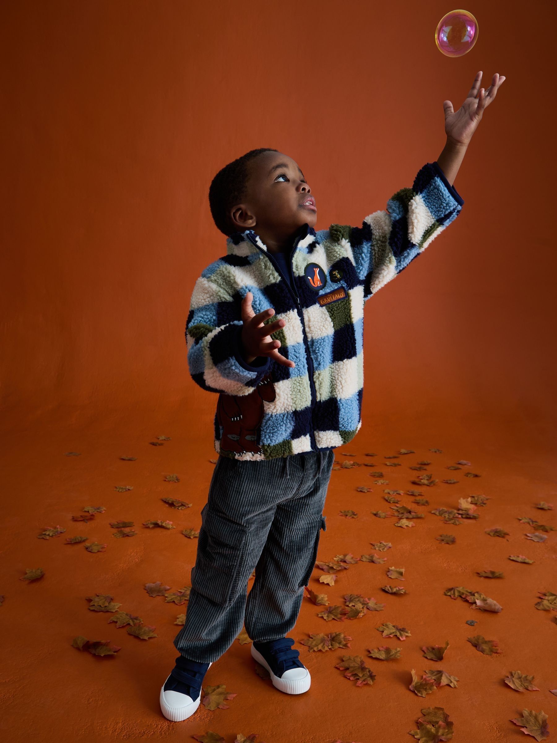 The Gruffalo Blue Appliqué Teddy Fleece Jacket - Image 4 of 8