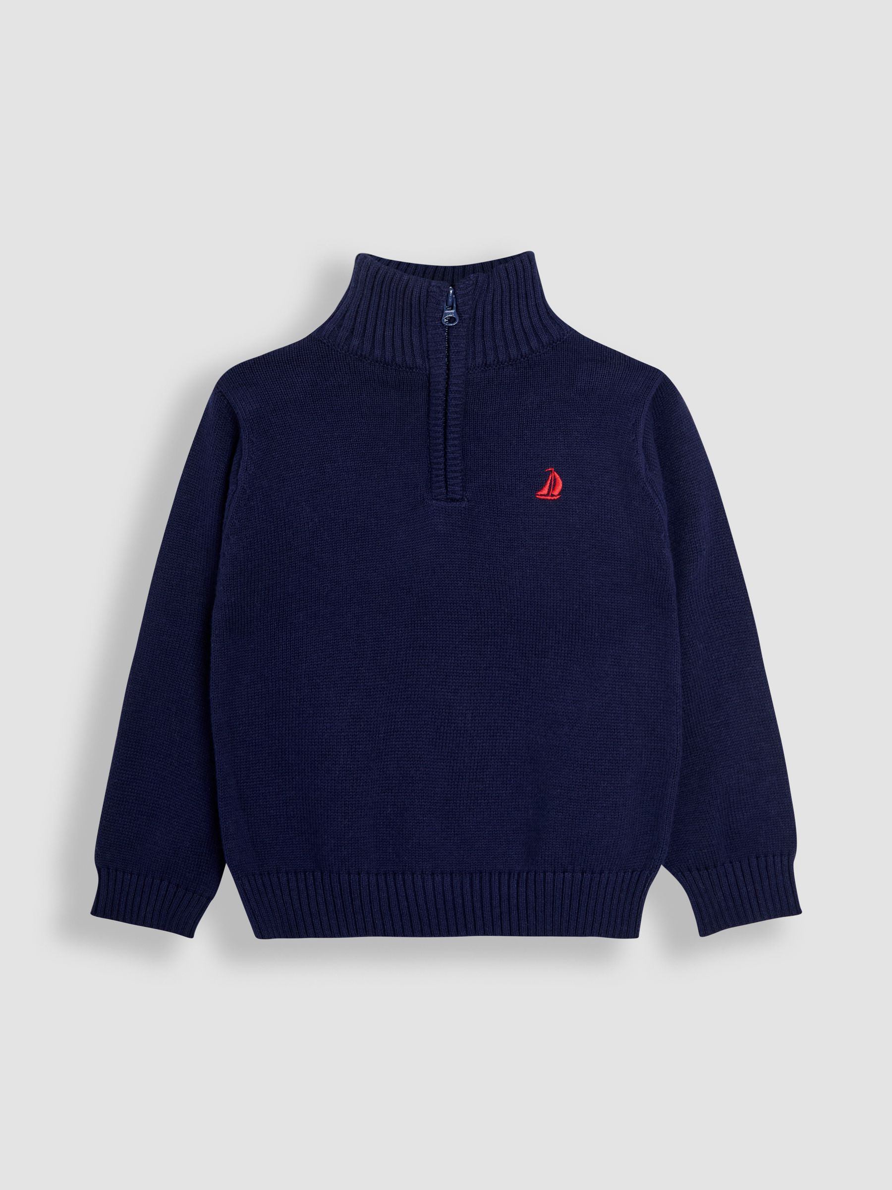 Blue Classic Half Zip Jumper - Image 1 of 3